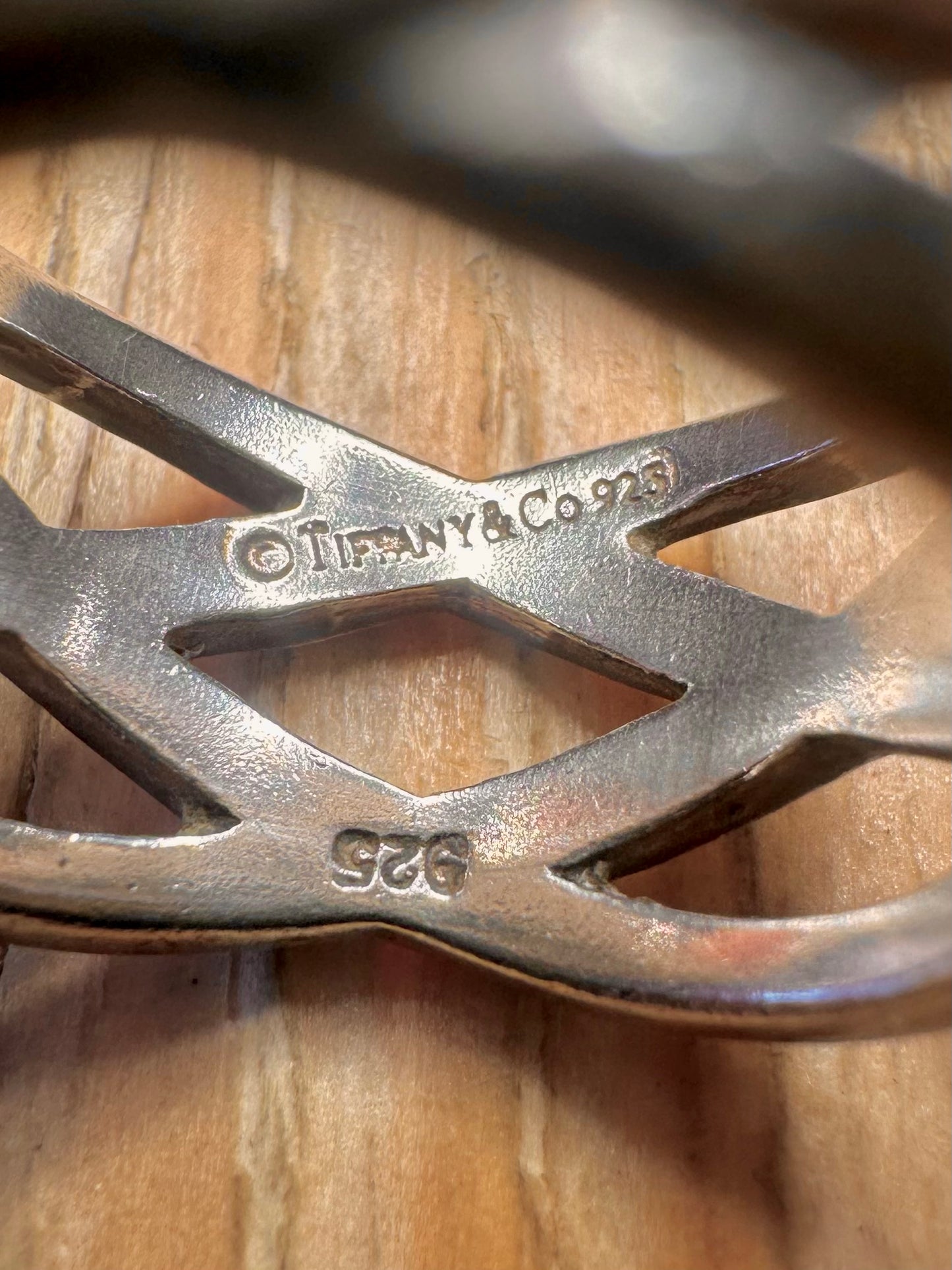 Vintage Tiffany & Co Celtic Weave Band 925 Sterling Silver Size Q Ring