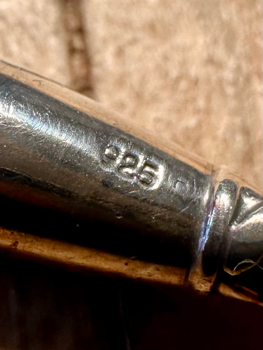 Vintage Bail Style 925 Sterling Silver Bangle