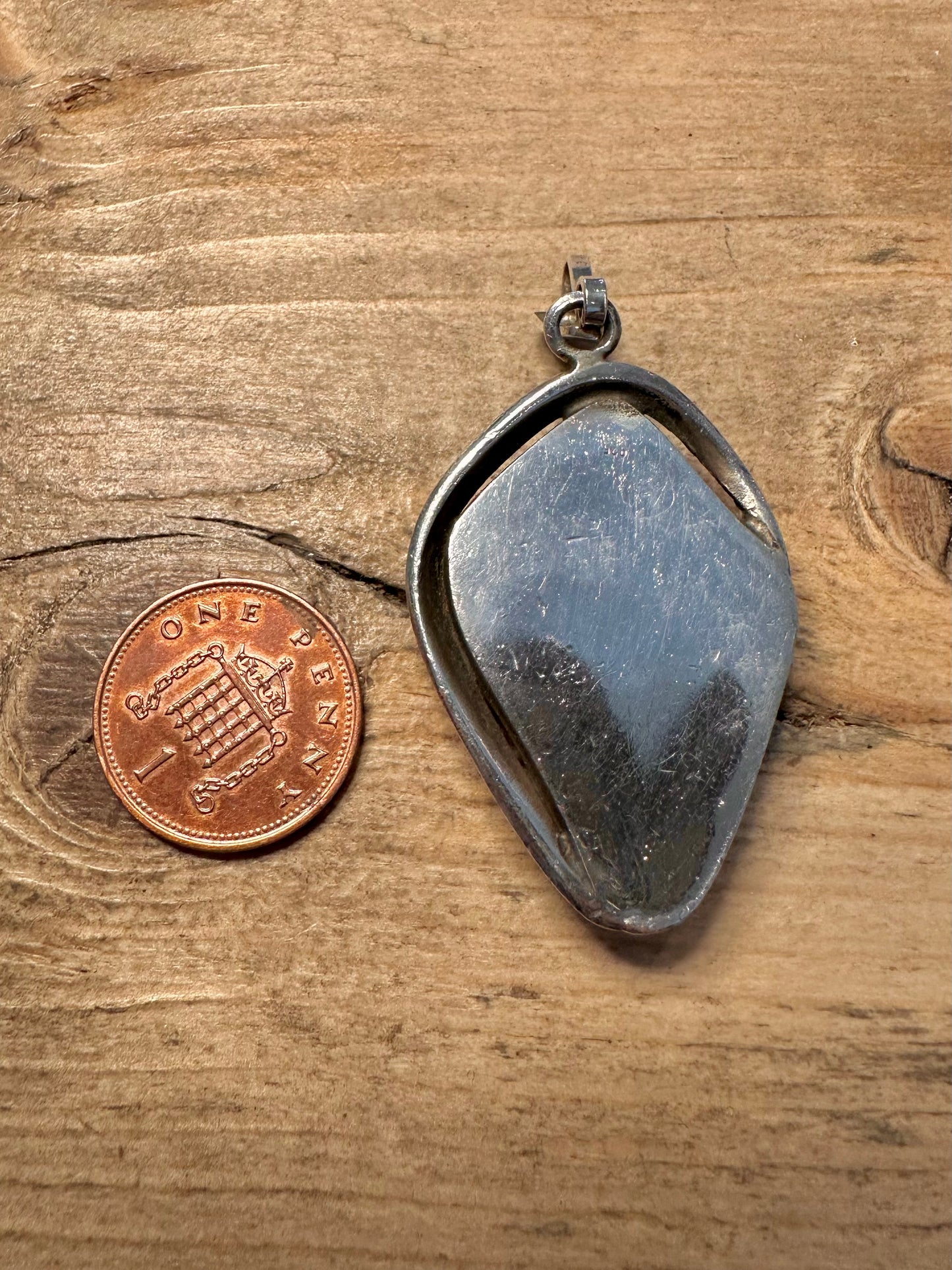Abstract Amber 925 Silver Pendant