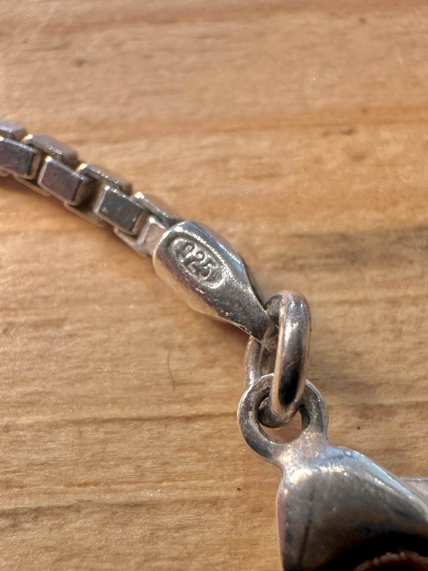Vintage Box Chain 925 Silver 18 inch Necklace