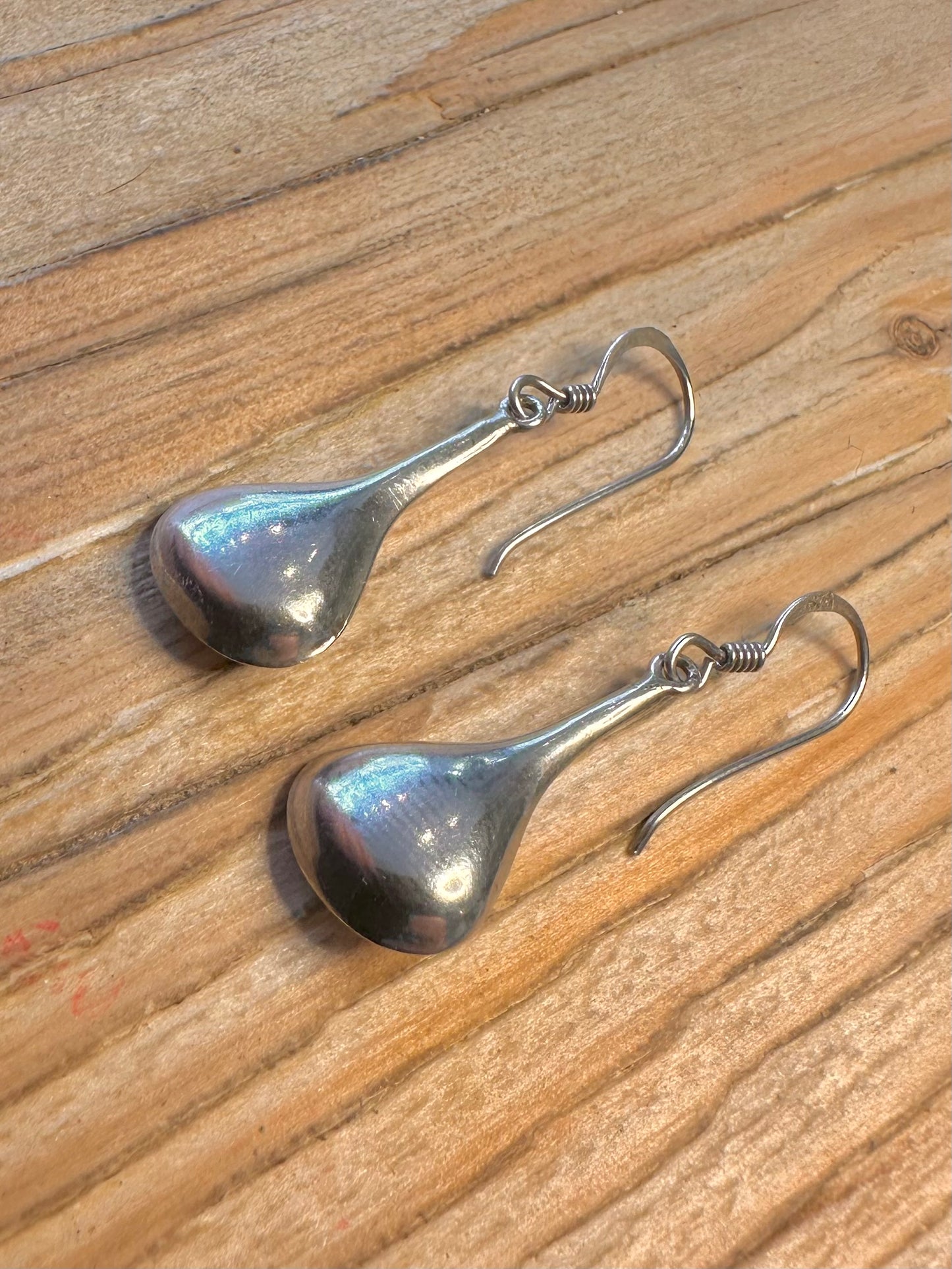 Vintage Tear Drop 925 Sterling Silver Earrings