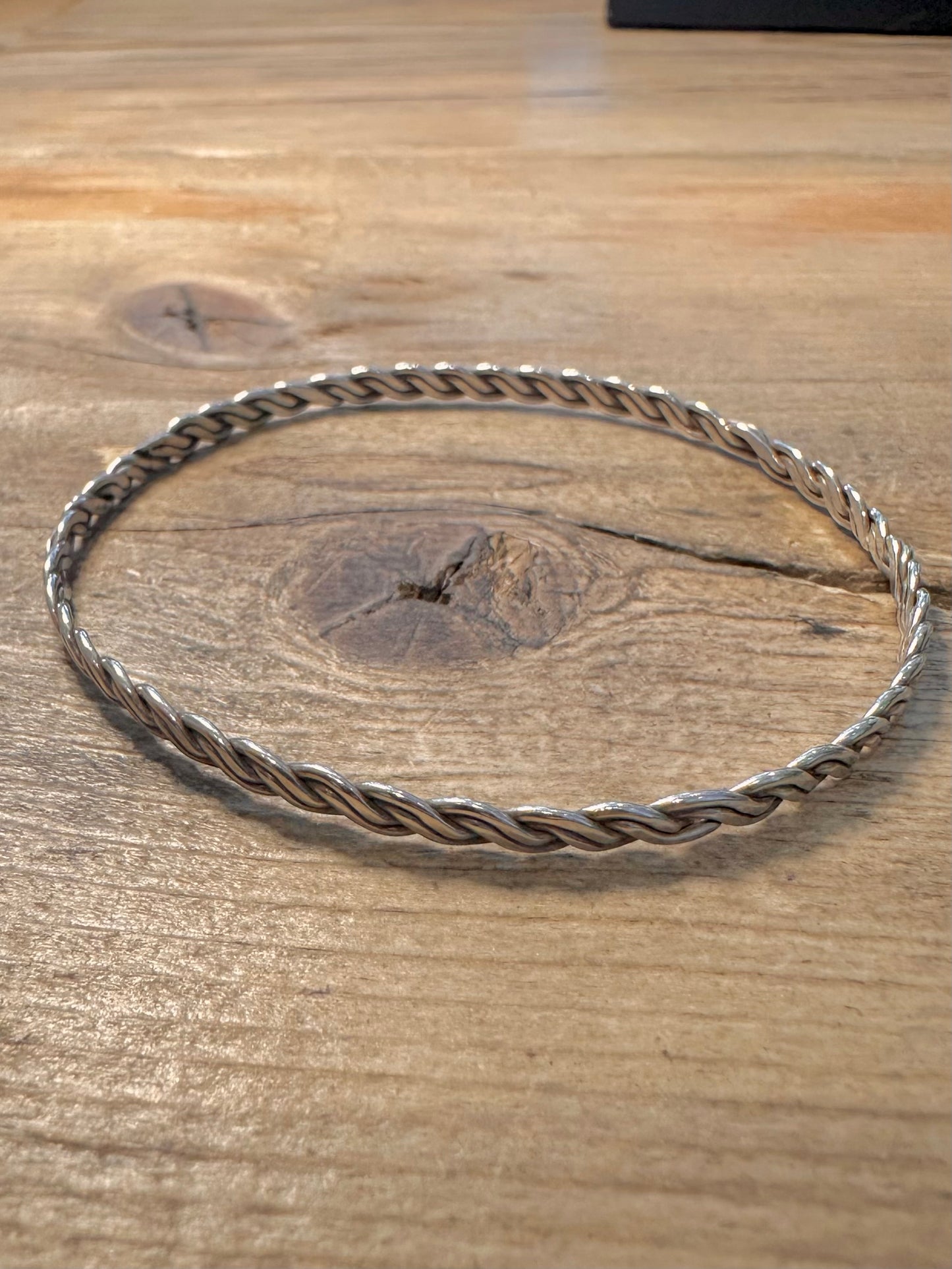 Vintage Twisted 925 Silver Bangle
