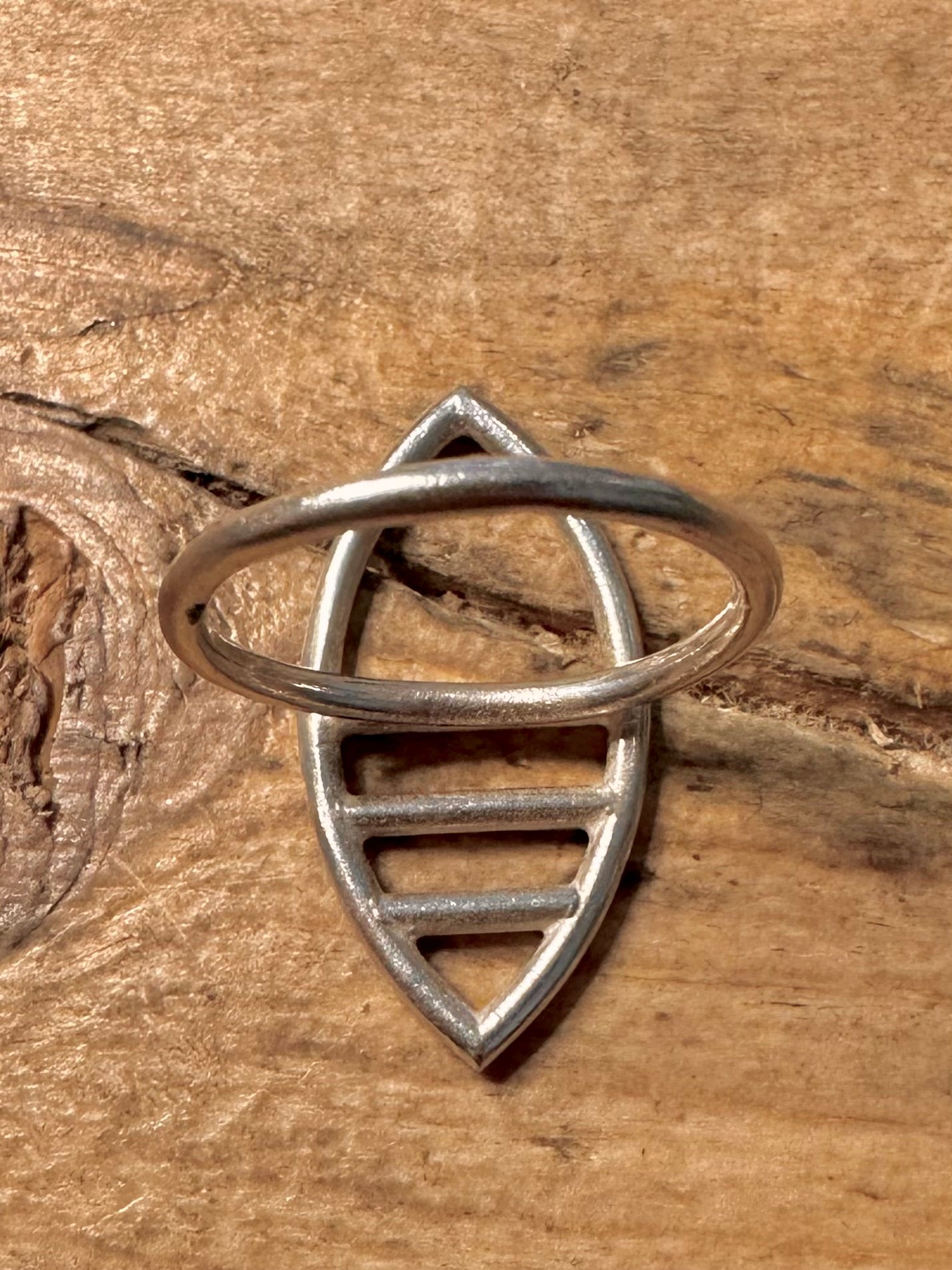 Abstract 1991 925 Silver Size L1/2 Ring