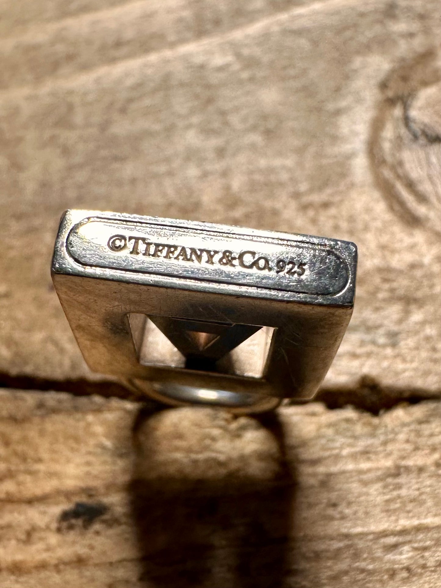 Vintage Tiffany & Co Letter A Padlock 925 Silver Pendant