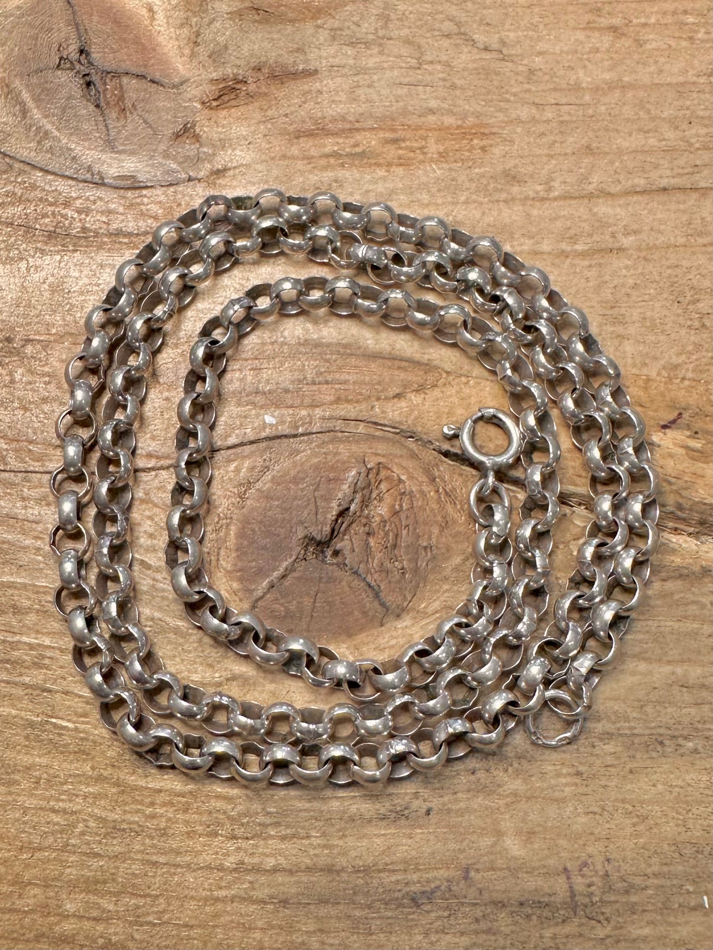 Vintage Belcher Chain 925 Silver 22 inch Necklace