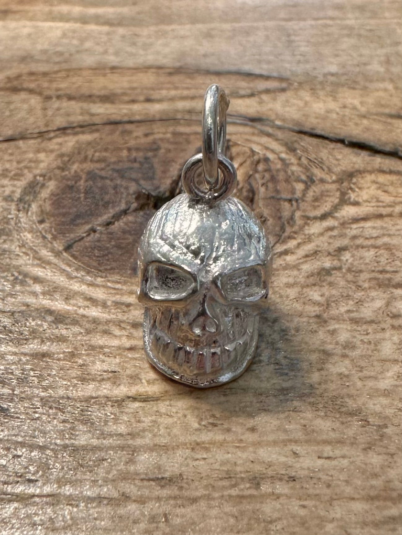 Vintage Skull Head 925 Silver Pendant