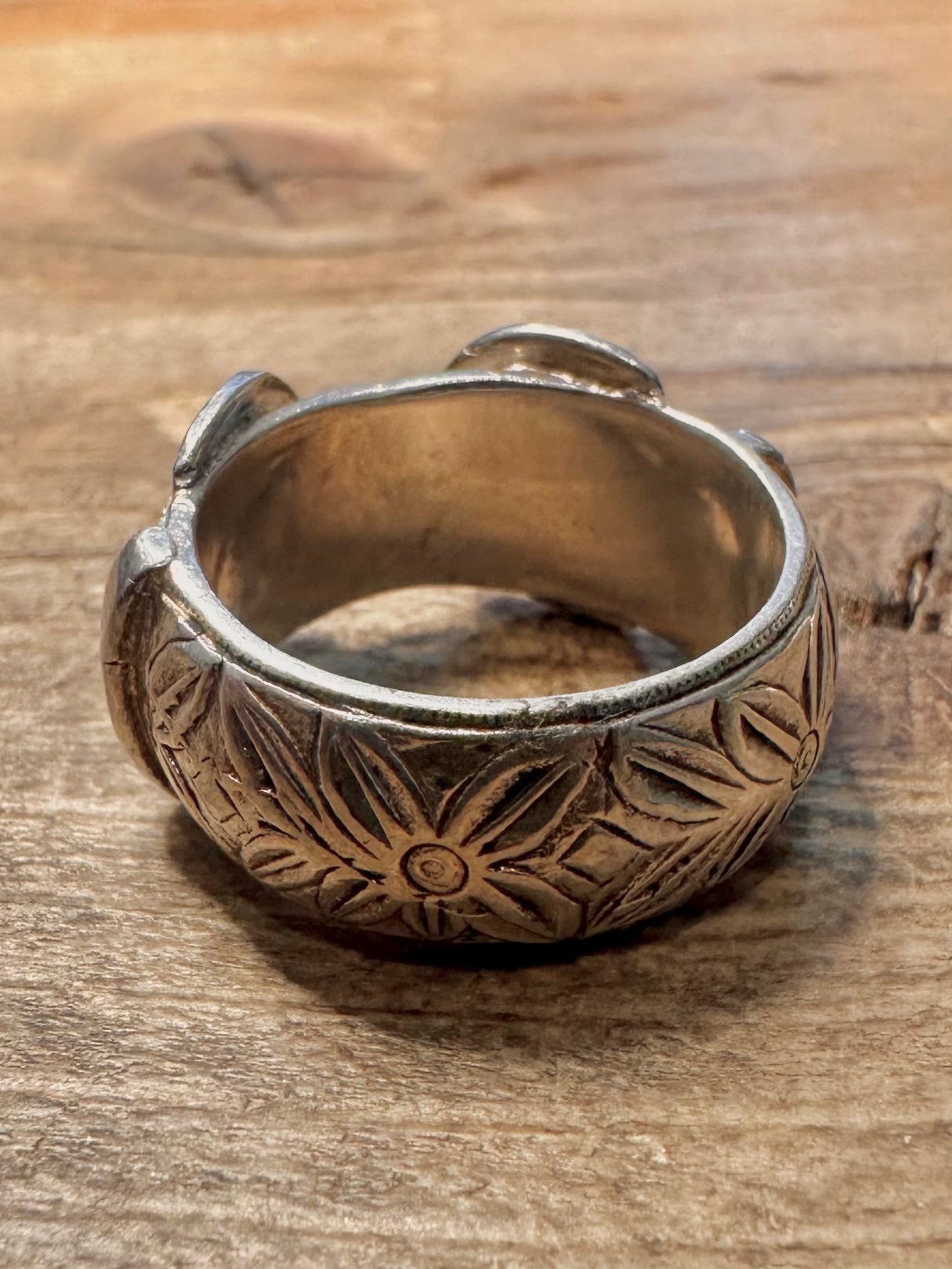 Vintage Double Buckle 925 Silver Size O Ring