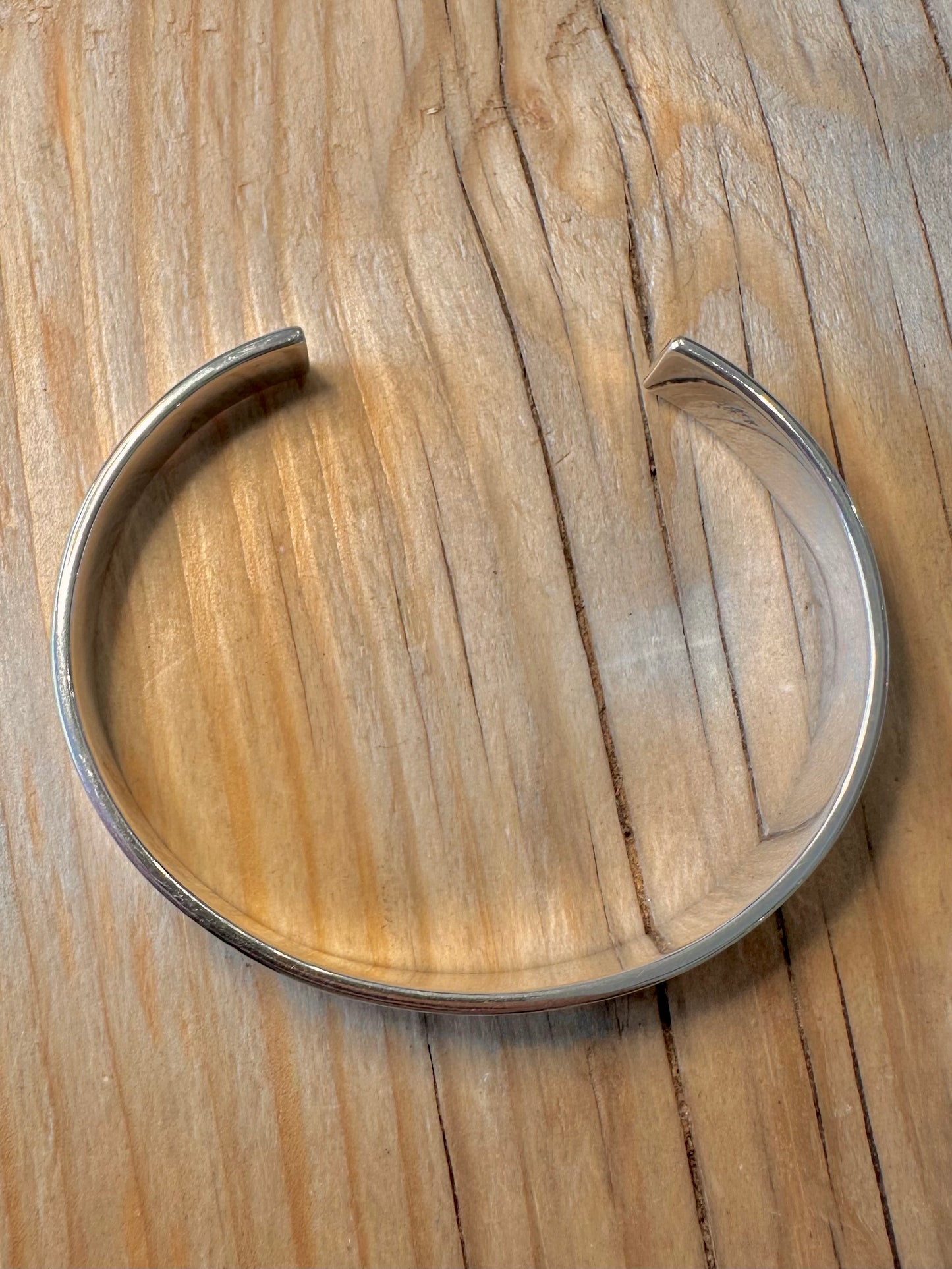 Modern Hallmarked 925 Silver Cuff Bangle
