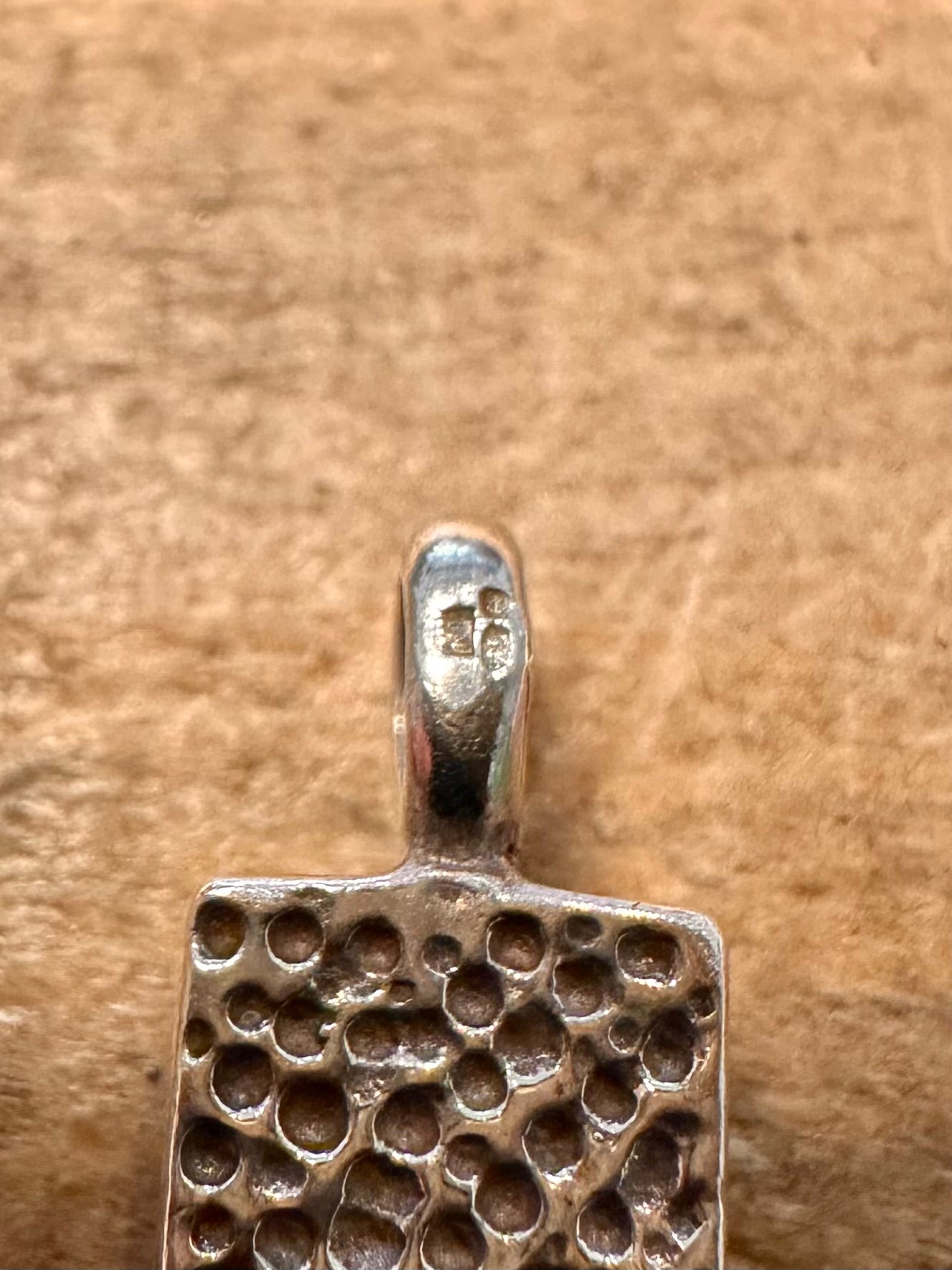 Modern Mother of Pearl Rectangle 925 Silver Pendant