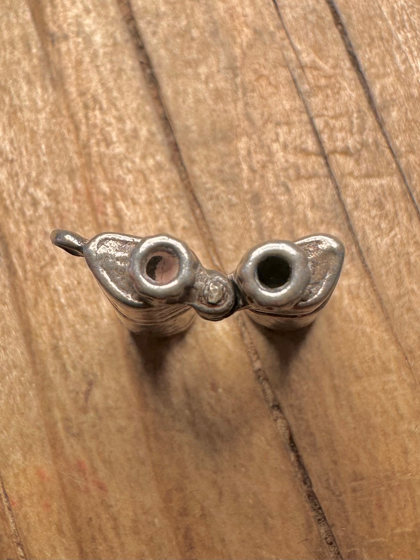 Vintage Articulated Binoculars 925 Sterling Silver Charm Pendant