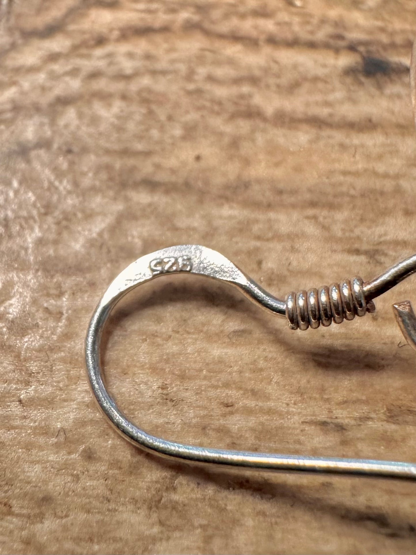 Abstract Heart Dangle 925 Silver Earring