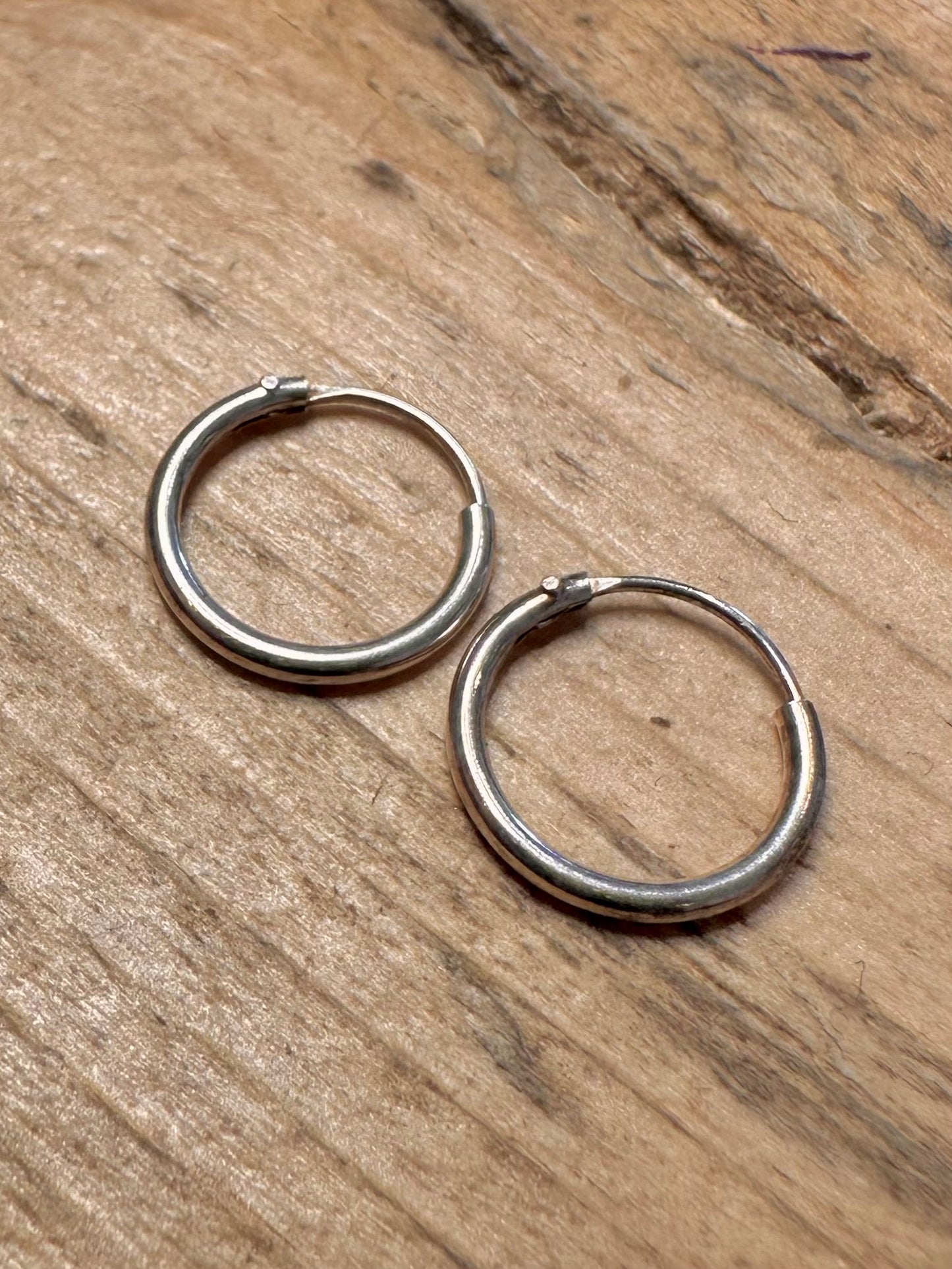 Vintage Small Hoops 925 Silver Earrings