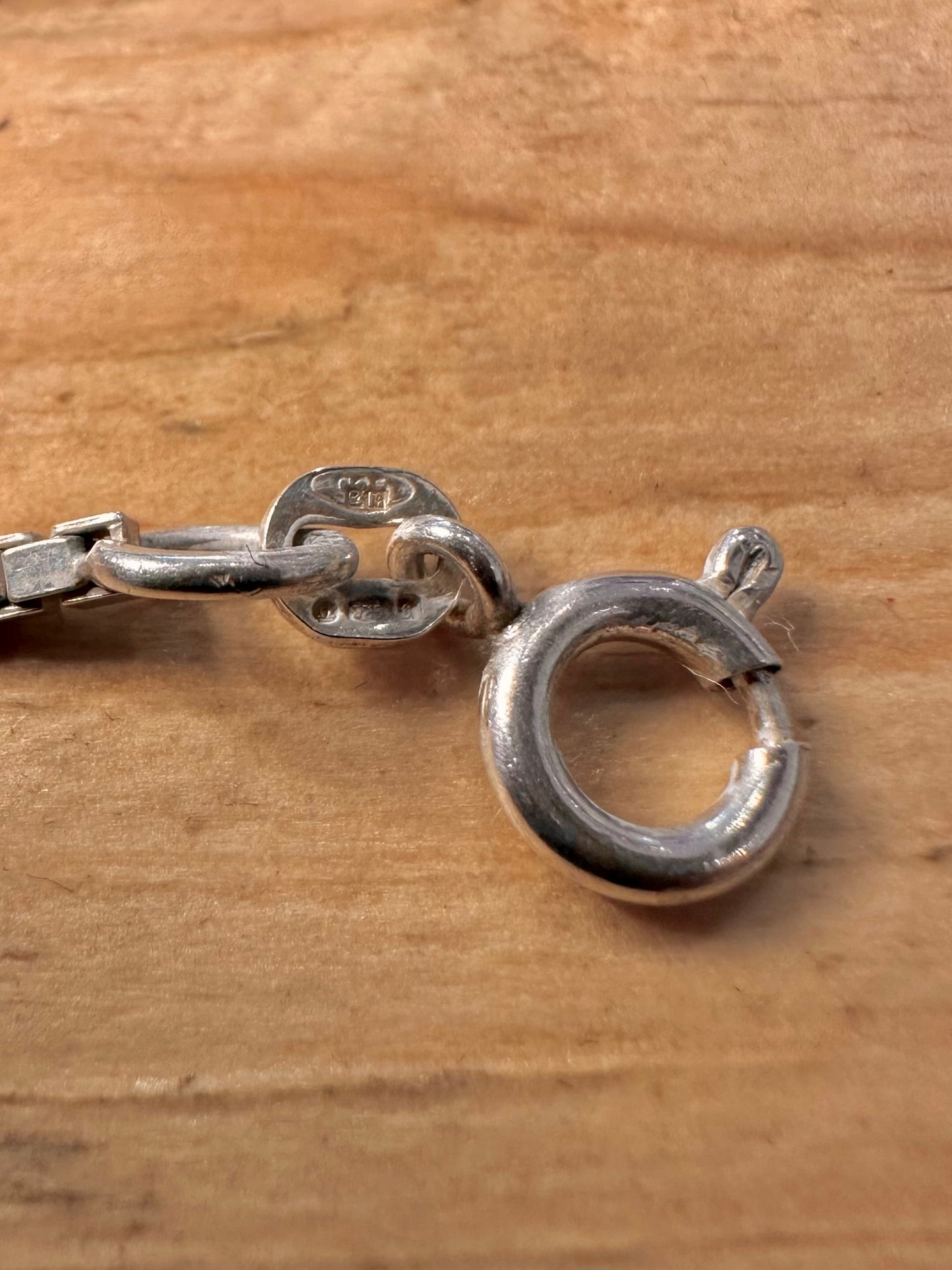 Vintage 1981 Box Chain 925 Silver 18 inch Necklace