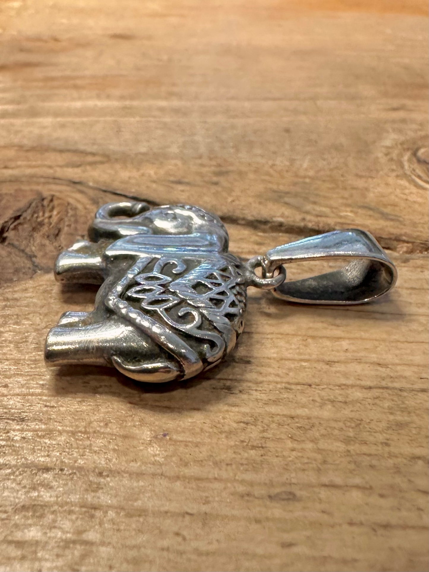 Vintage Tribal Elephant 925 Silver Pendant