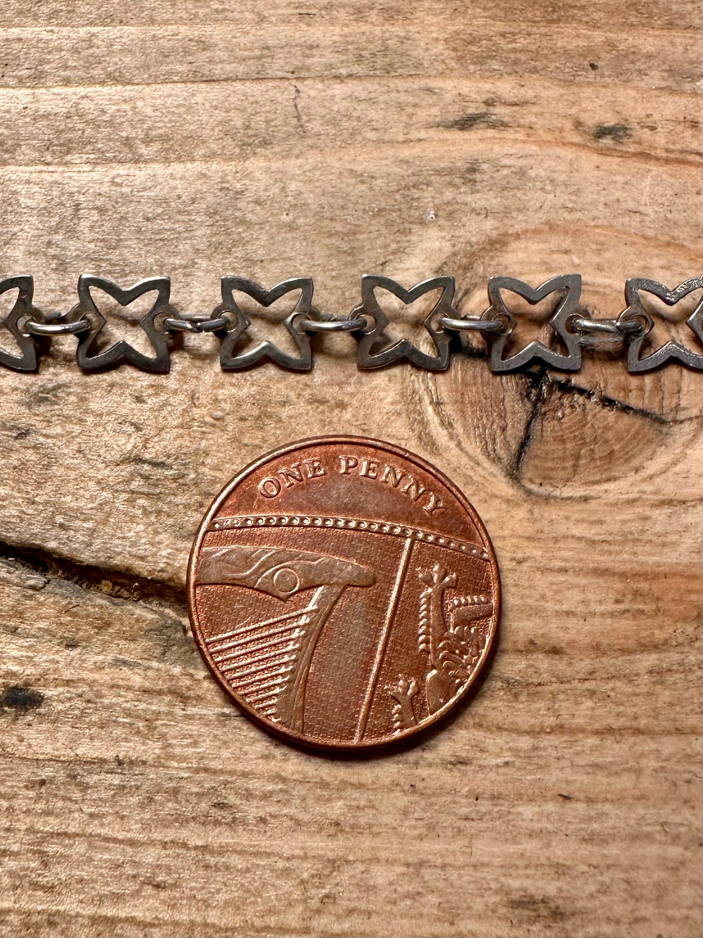 Vintage Star 925 Silver 7 inch Bracelet