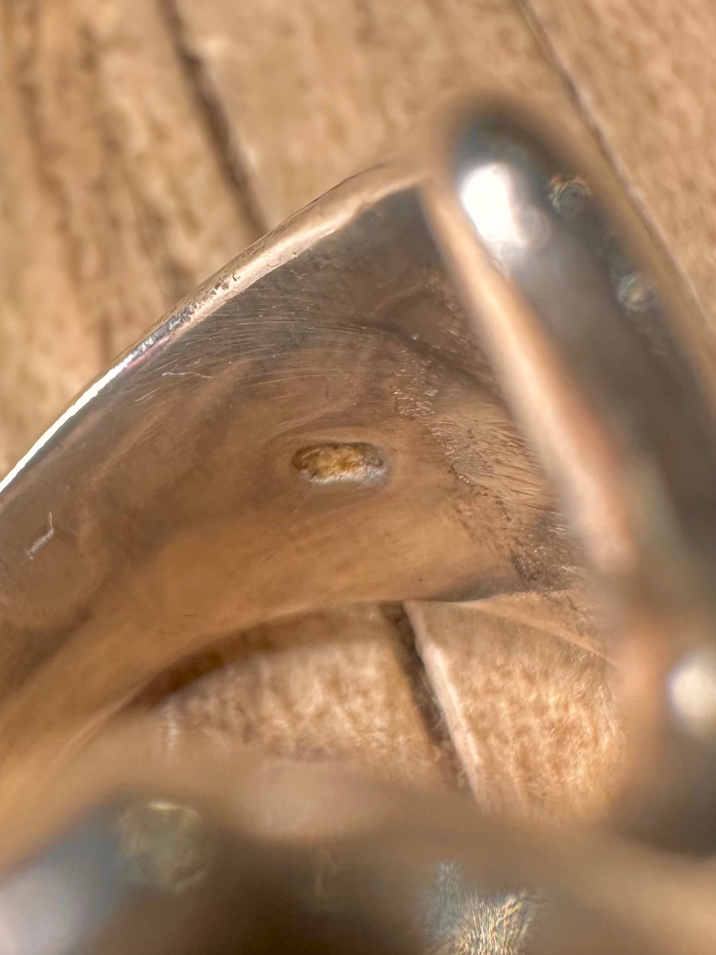 Abstract Textured Face 925 Sterling Silver Size P1/2 Ring