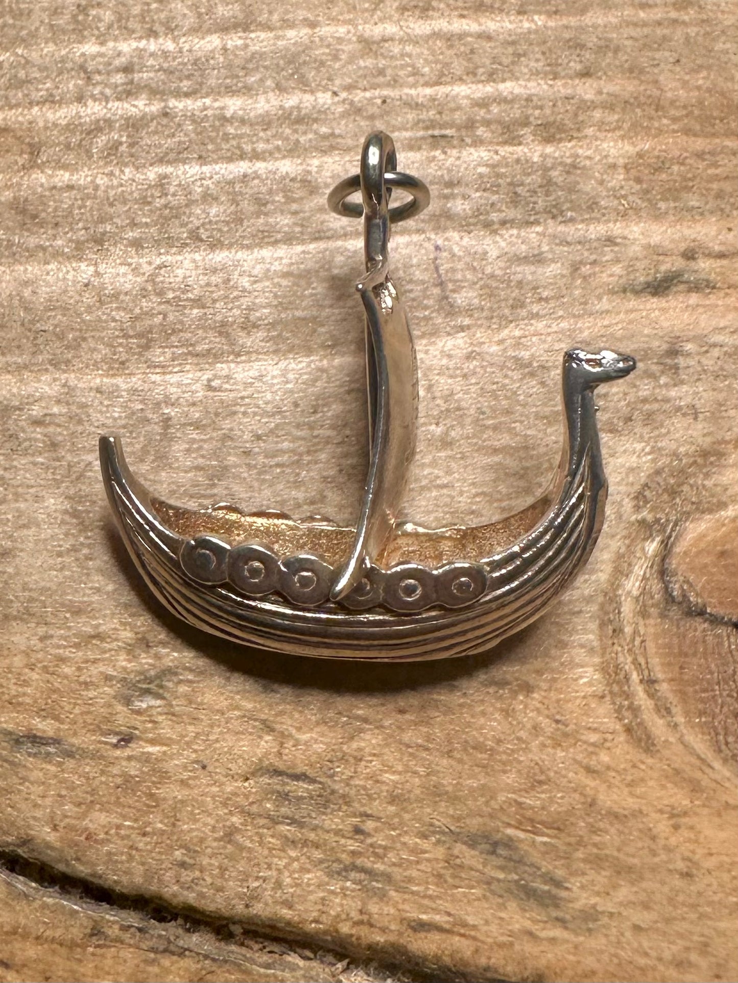 Vintage Viking Ship Maker CHIM 925 Silver Pendant