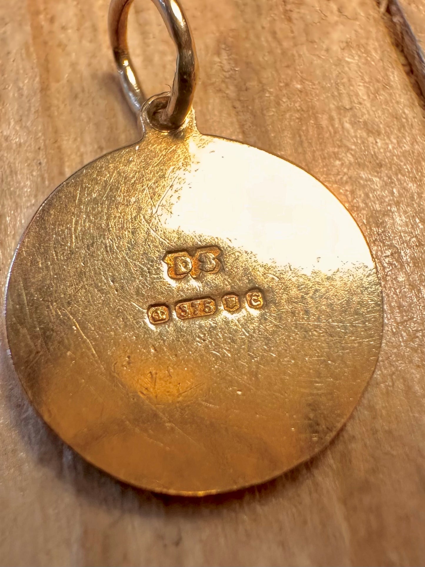 Vintage 1979 9ct Gold St Christopher Pendant