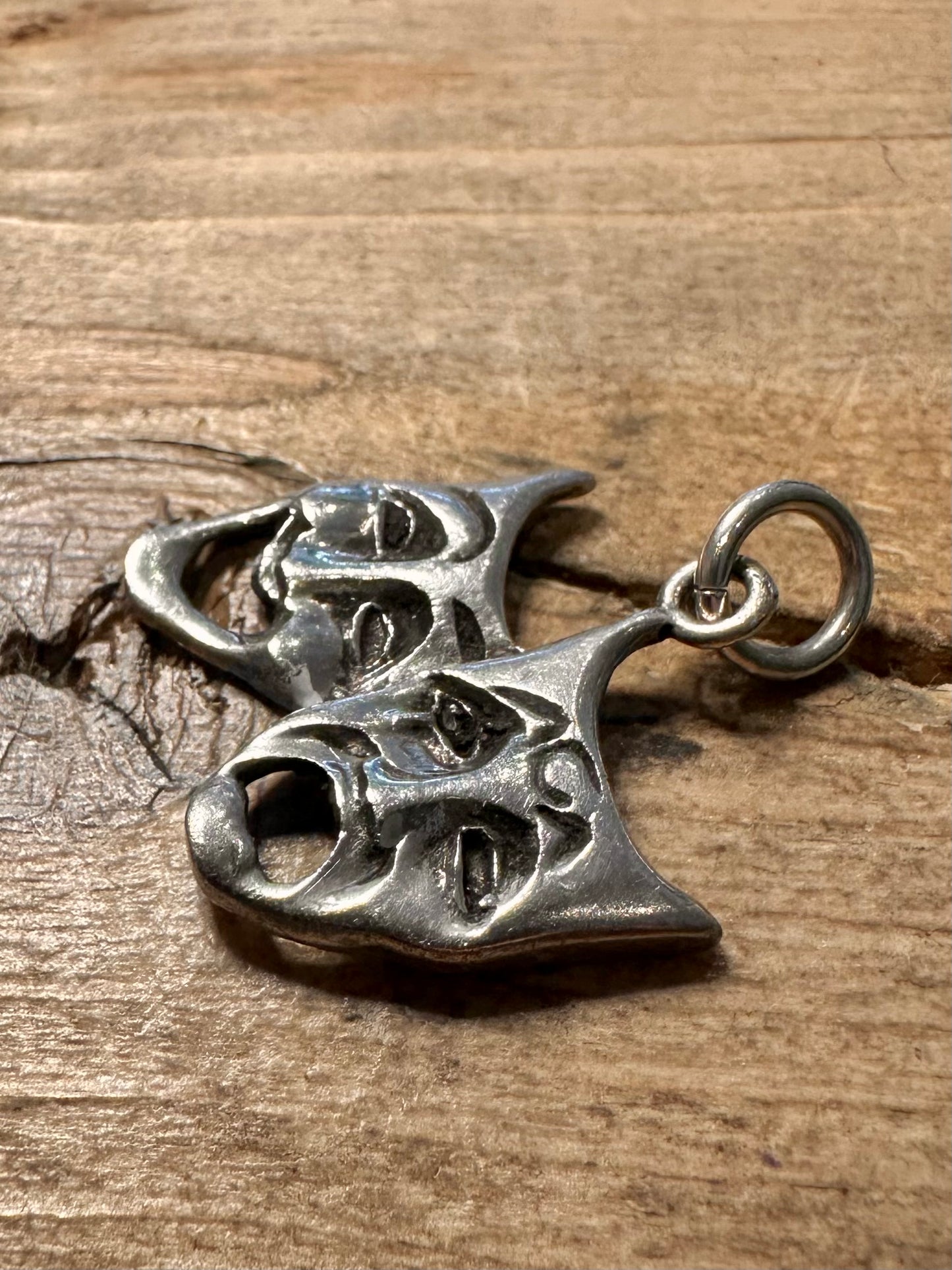 Vintage Comedy and Tragedy 925 Silver Pendant
