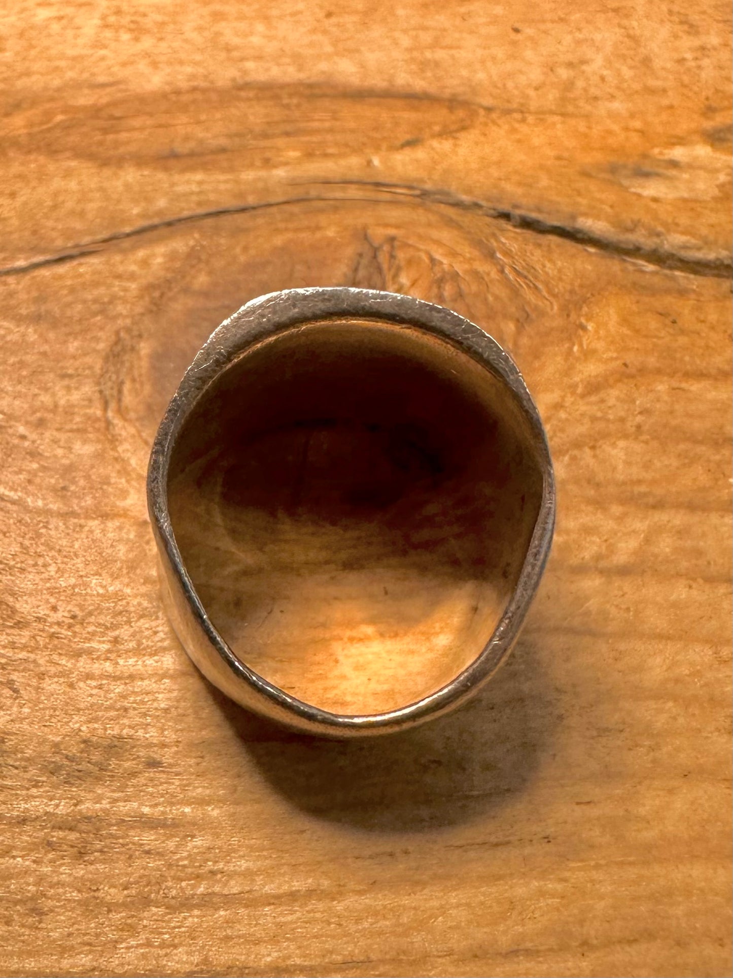 Vintage Shield Shaped 925 Silver Size J Ring