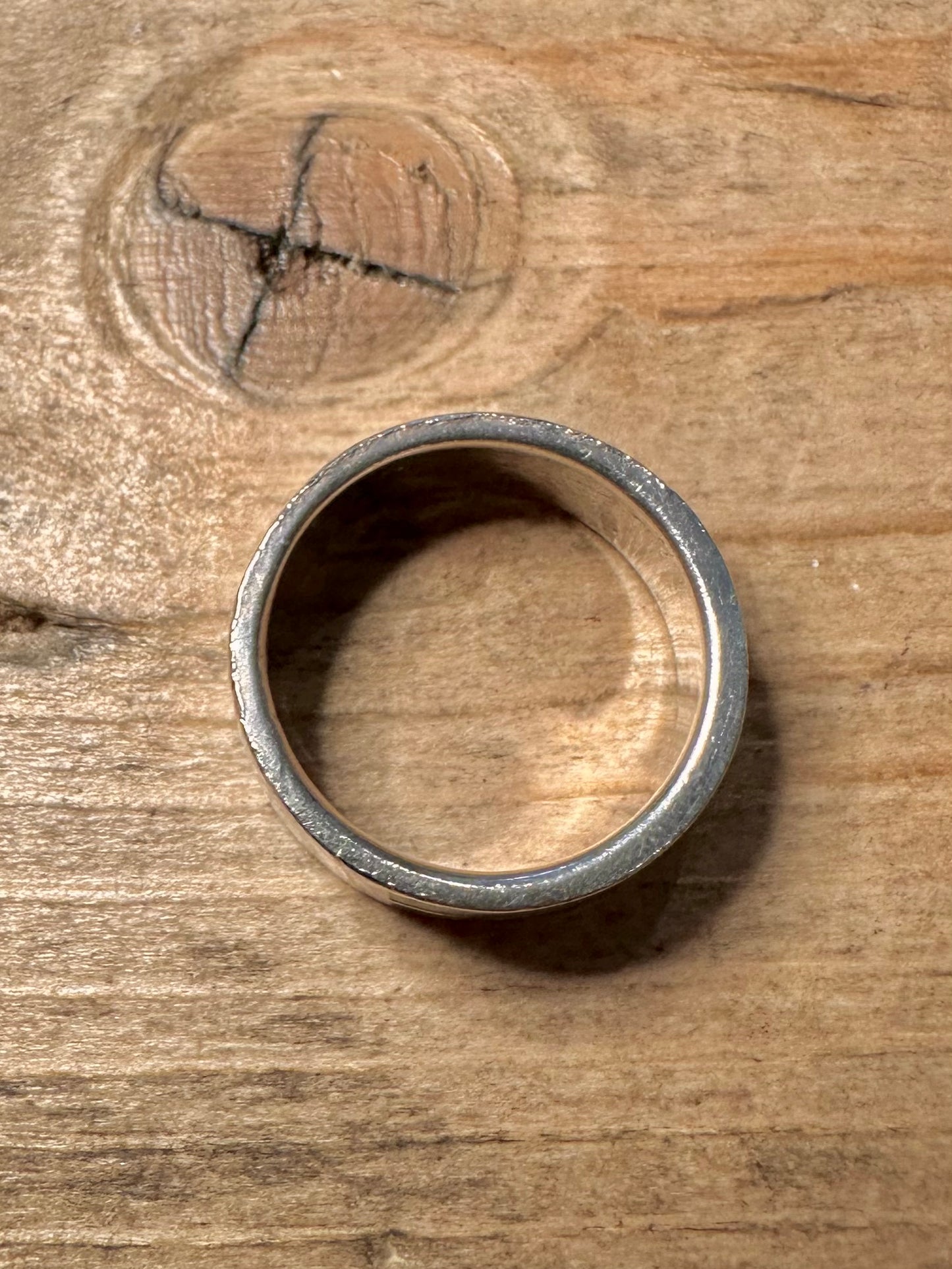 Modern Mother of Pearl 925 Silver Size N Ring