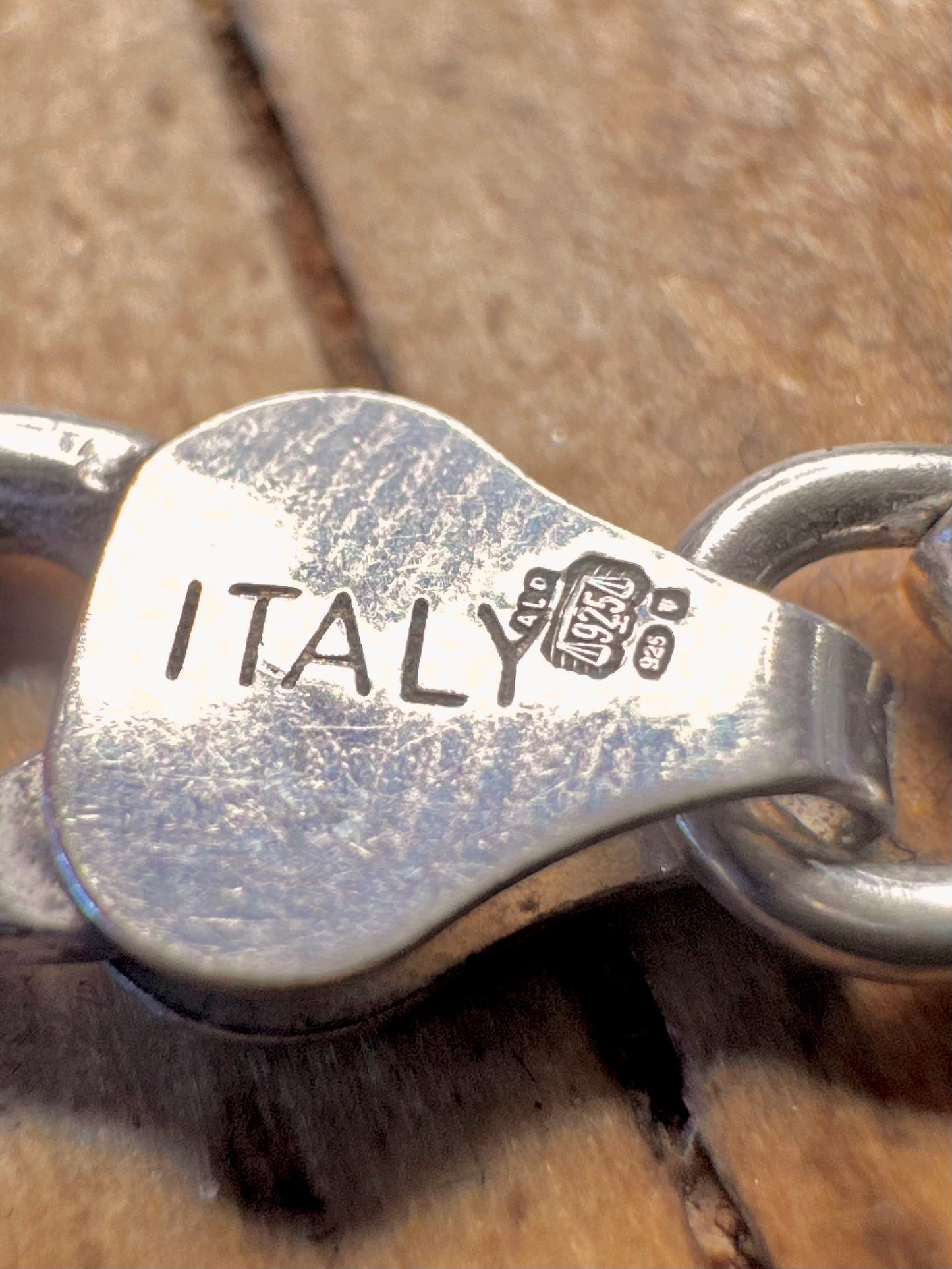 Klobige italienische Ankerkette aus 925er Sterlingsilber, 50 cm lang