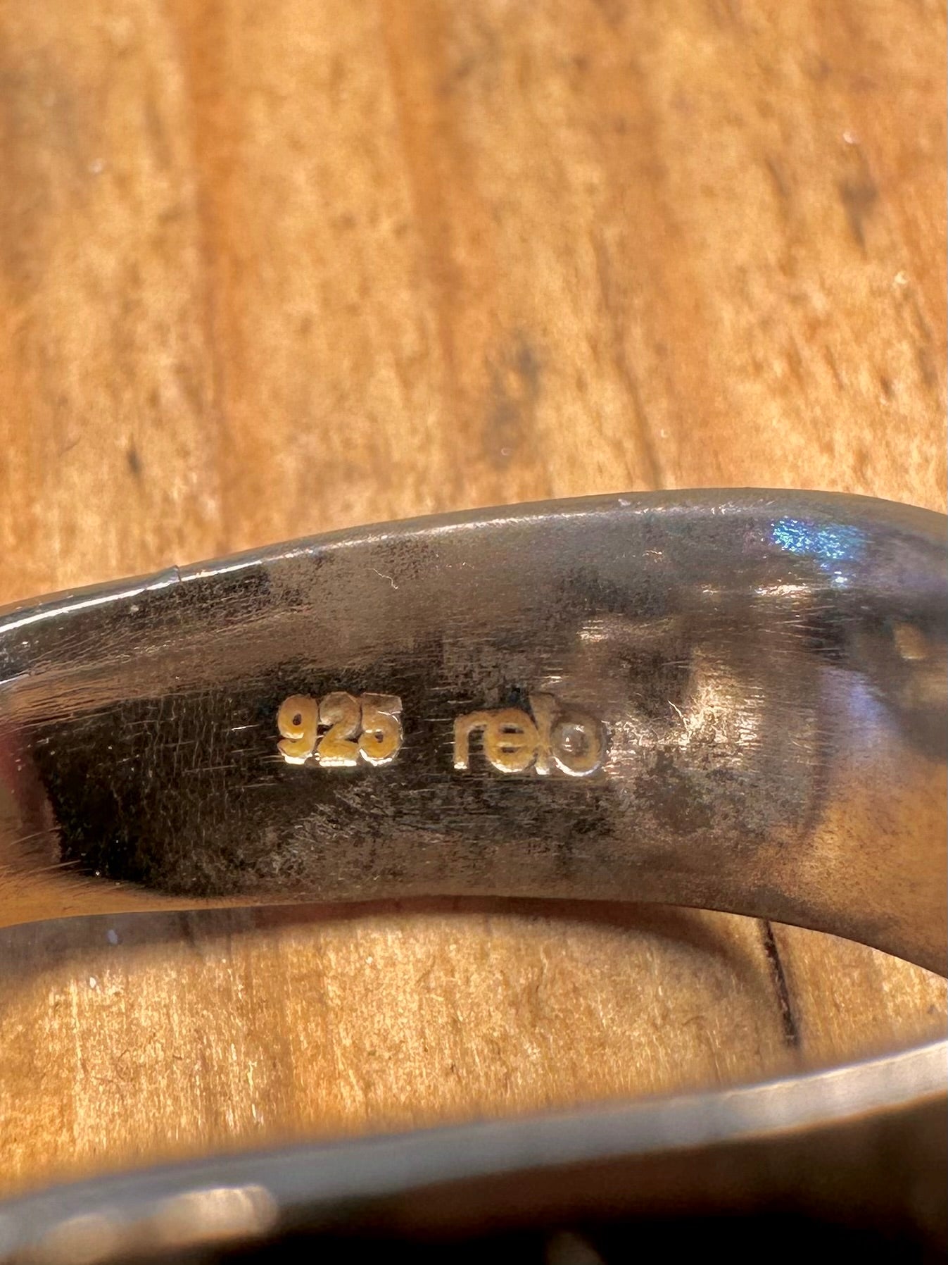Mid Century Relo Abstract 925 Sterling Silver Size J Ring