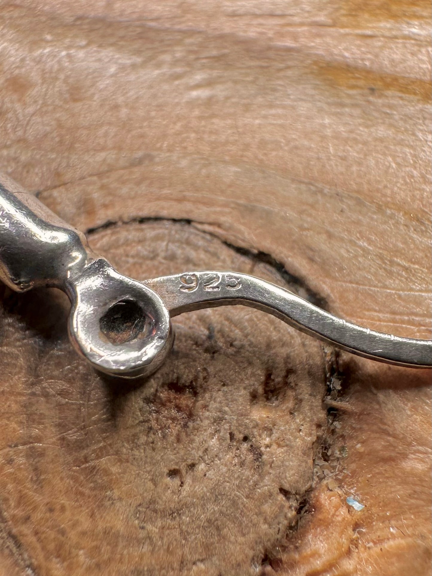 Vintage Texturierte Chunky Creolen aus 925 Sterling Silber