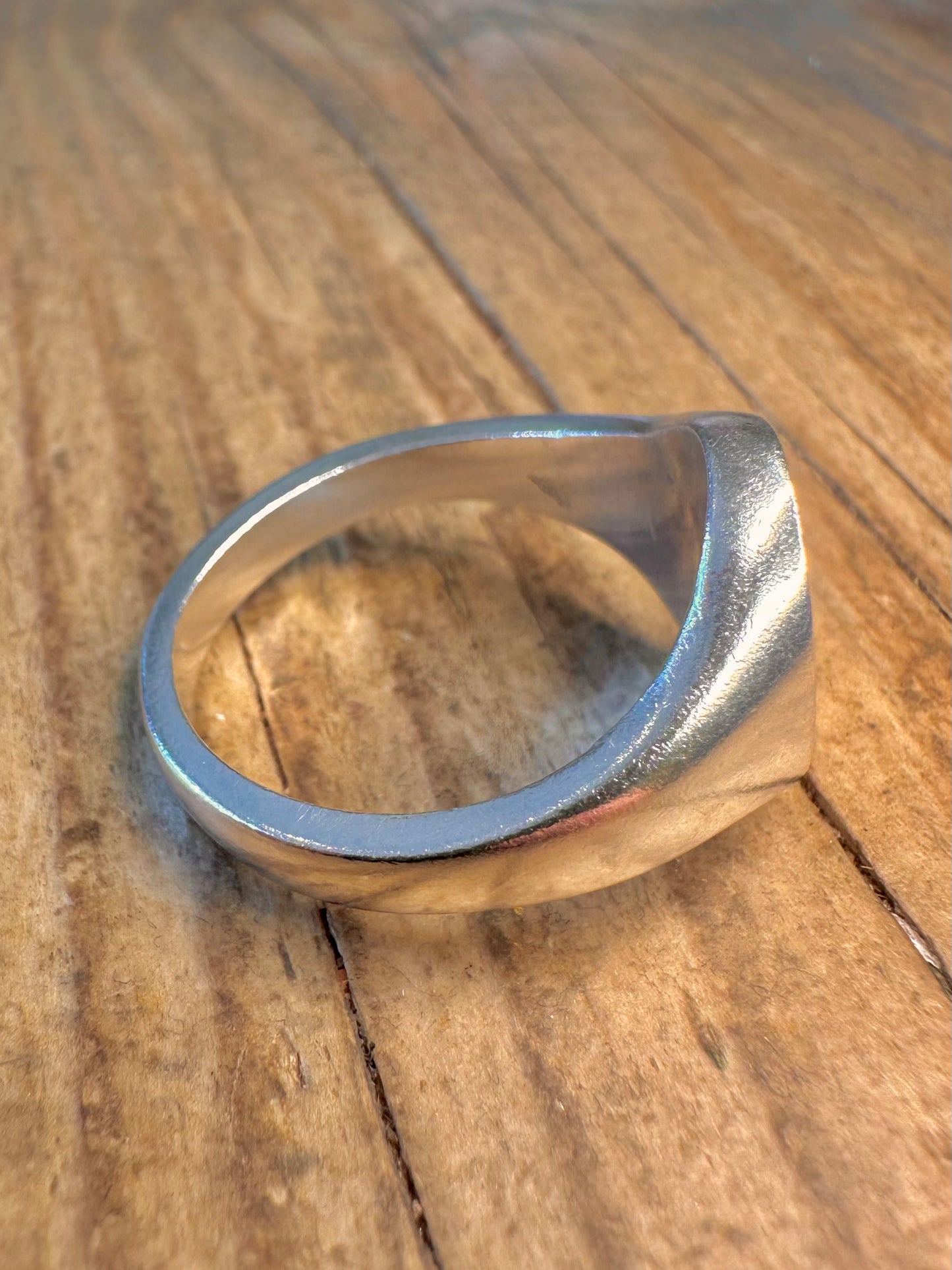 Signet Plain 925 Sterling Silver Size V1/2 Ring