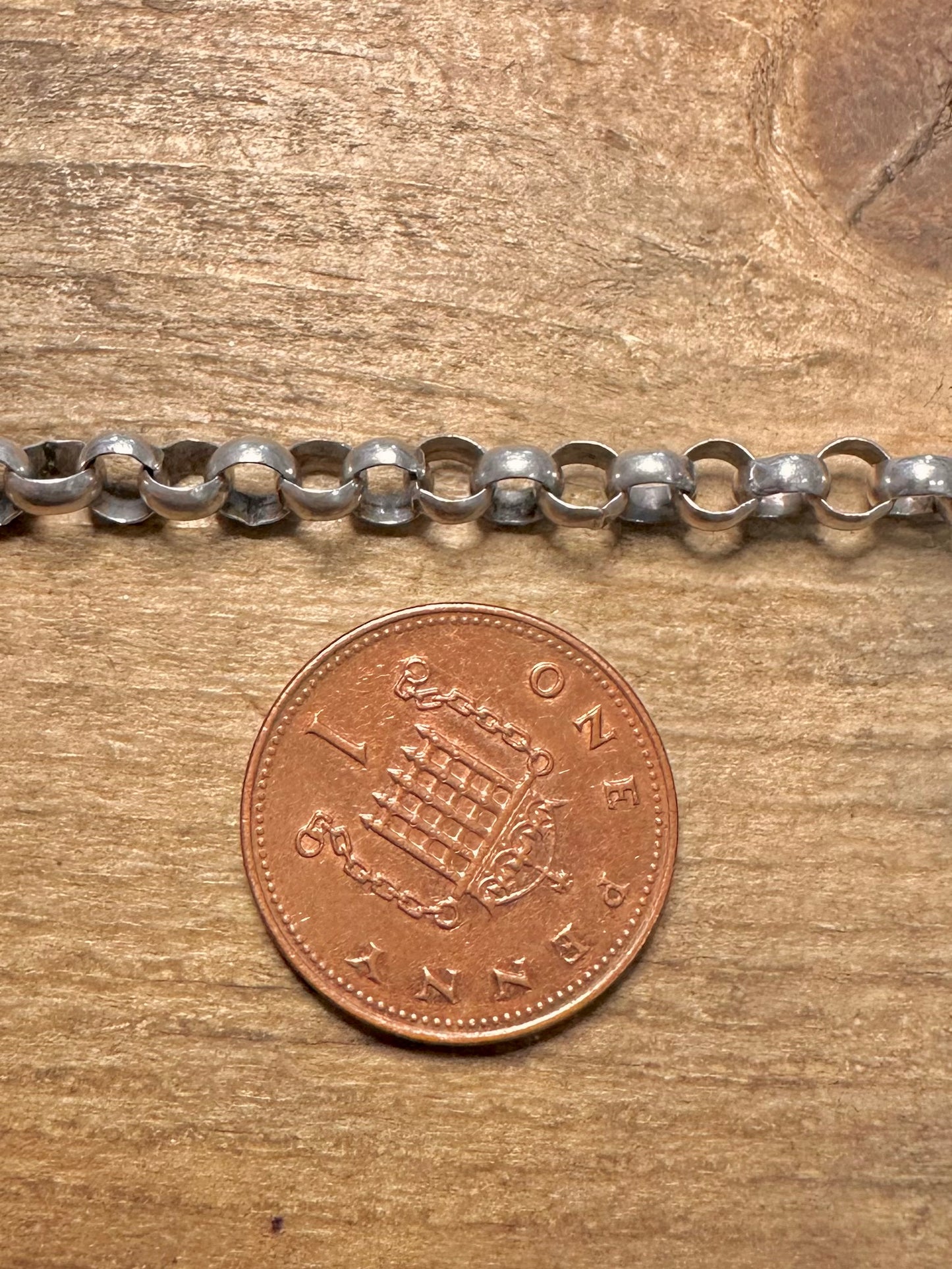 Vintage Belcher Chain 925 Silver 22 inch Necklace
