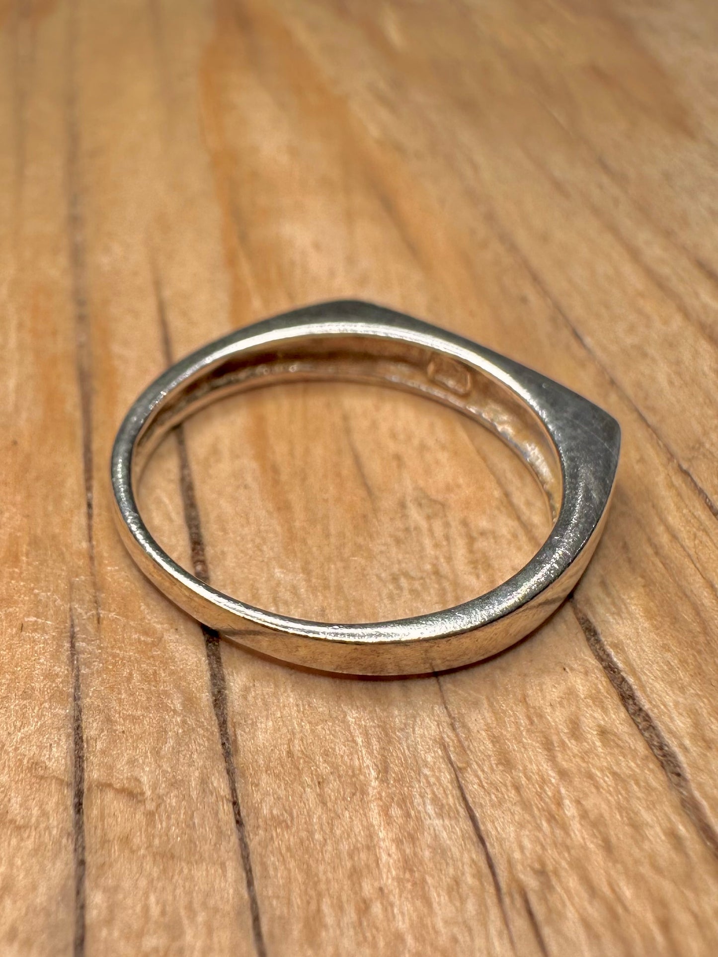 Modernist Bar 925 Sterling Silver Size N Ring