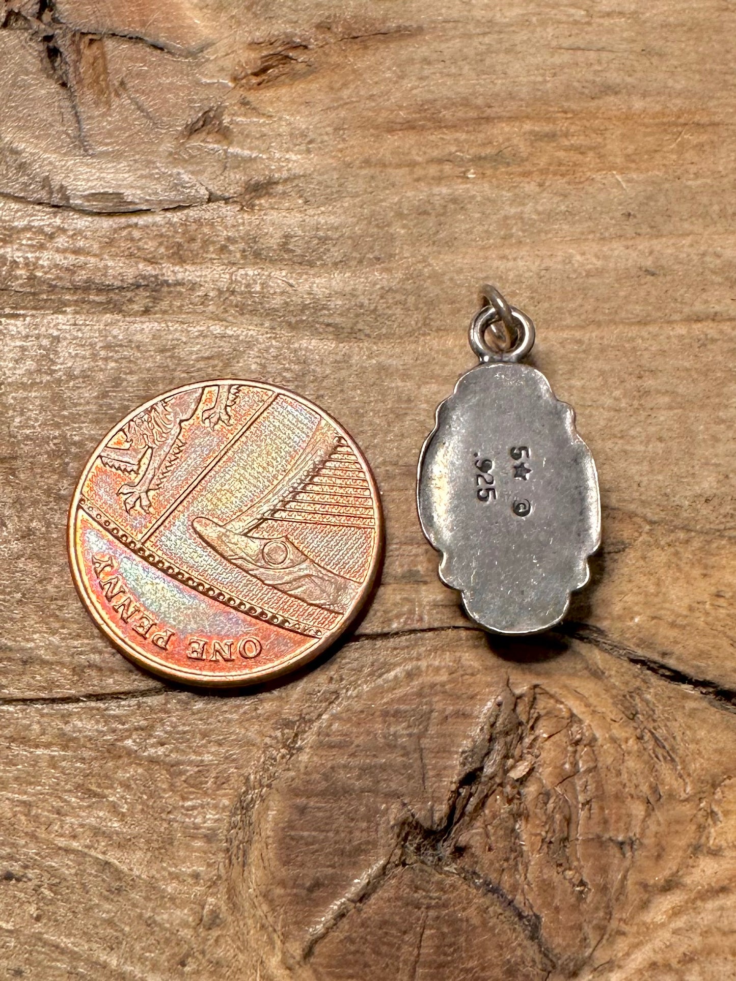 Vintage Stunning Oval Opal 925 Silver Pendant