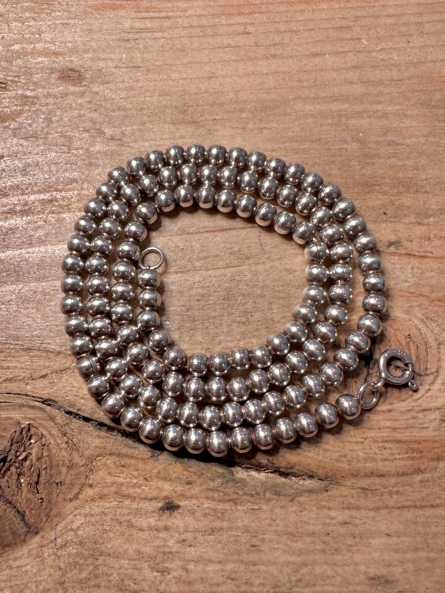 Vintage Ball Chain 925 Silver 18 inch Necklace