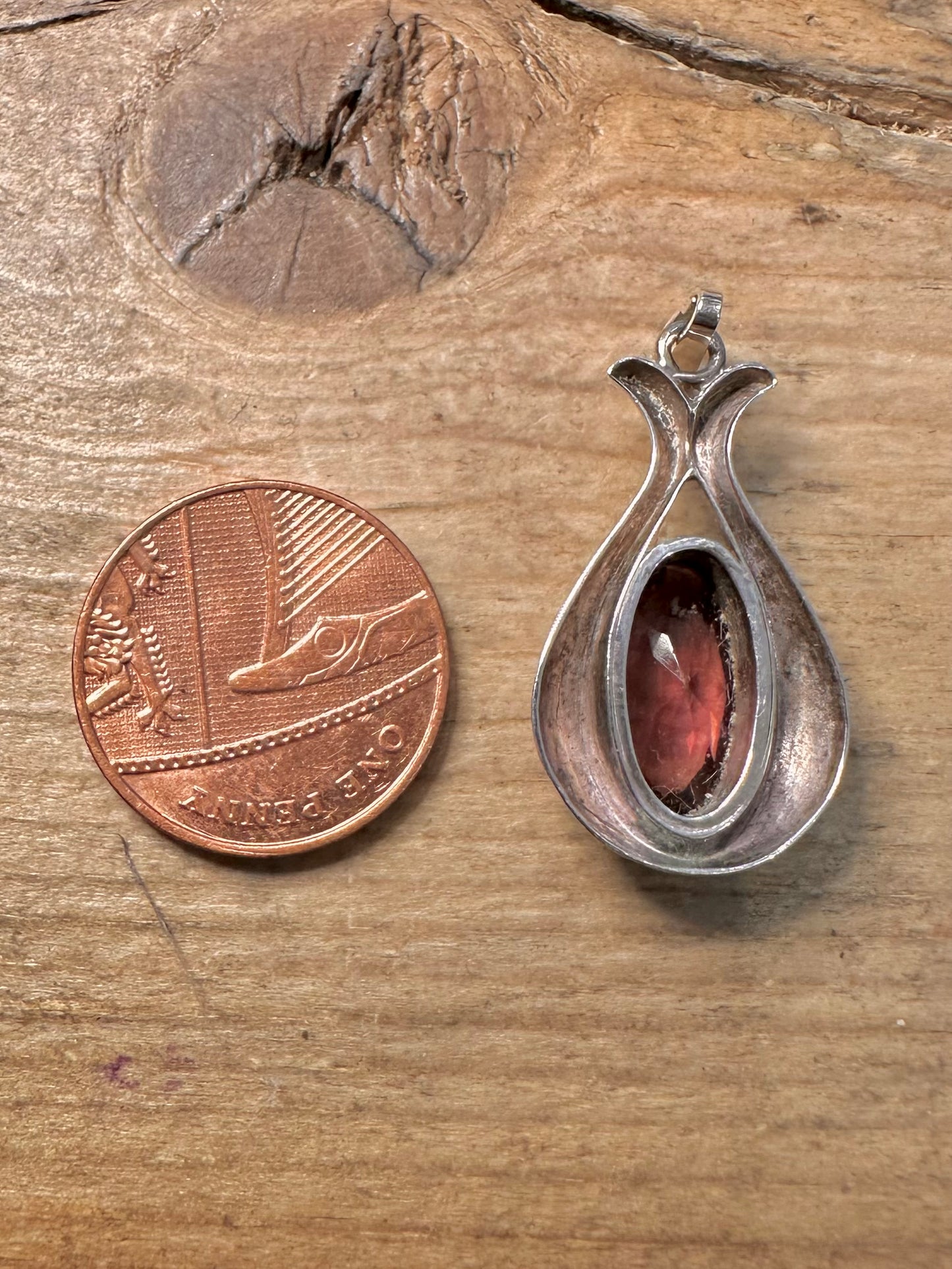 Vintage Purple Stone 925 Silver Pendant