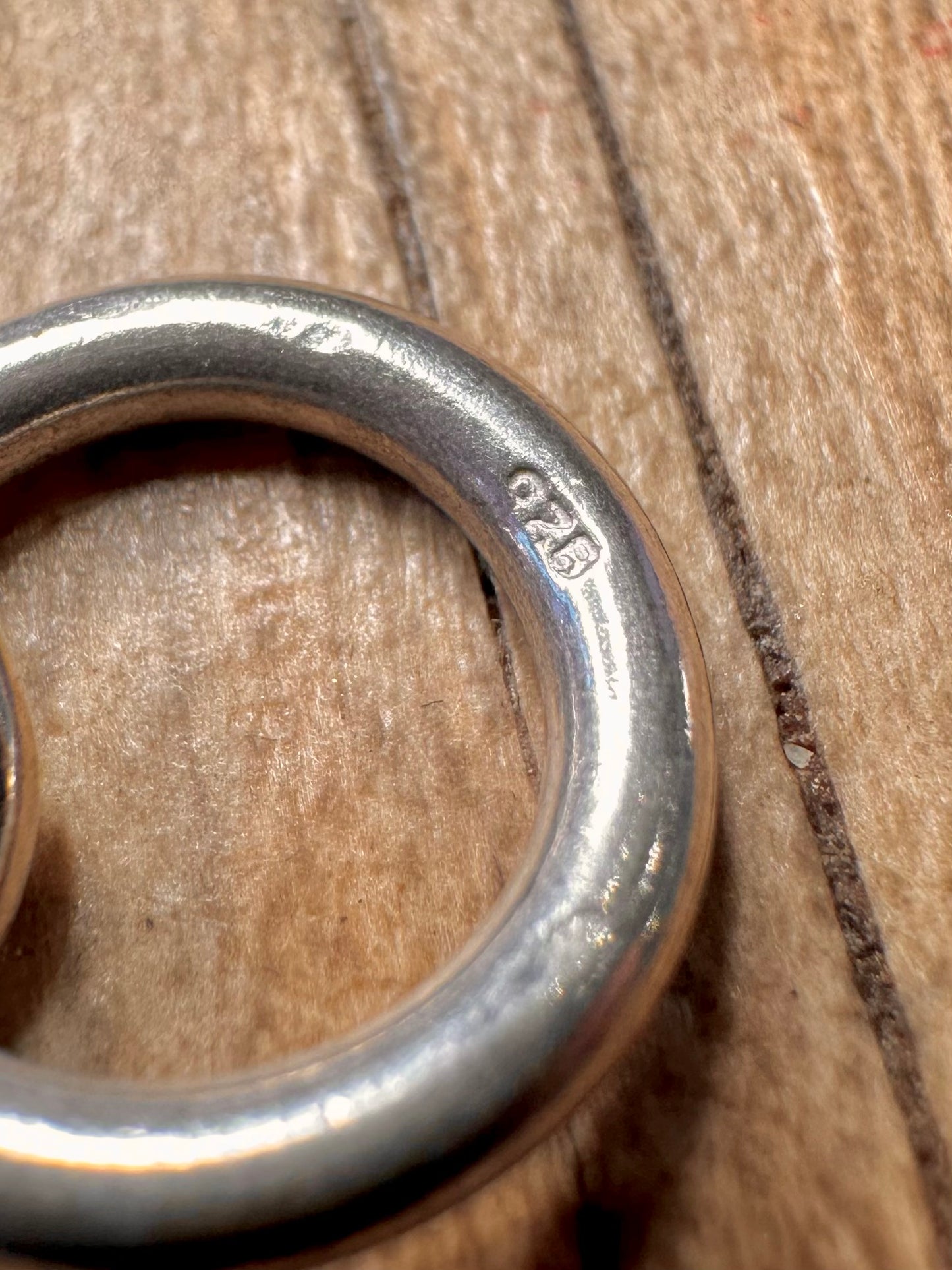 Vintage Circle Link T Bar 925 Sterling Silver 8 inch Bracelet