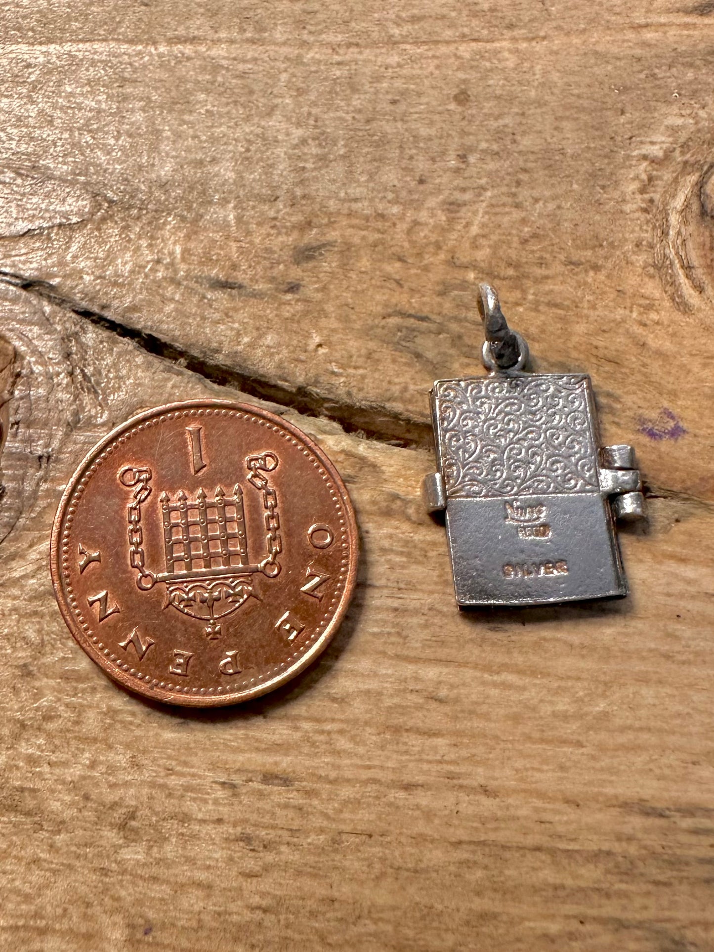 Vintage Nuvo Driving License with Paper 925 Silver Charm Pendant