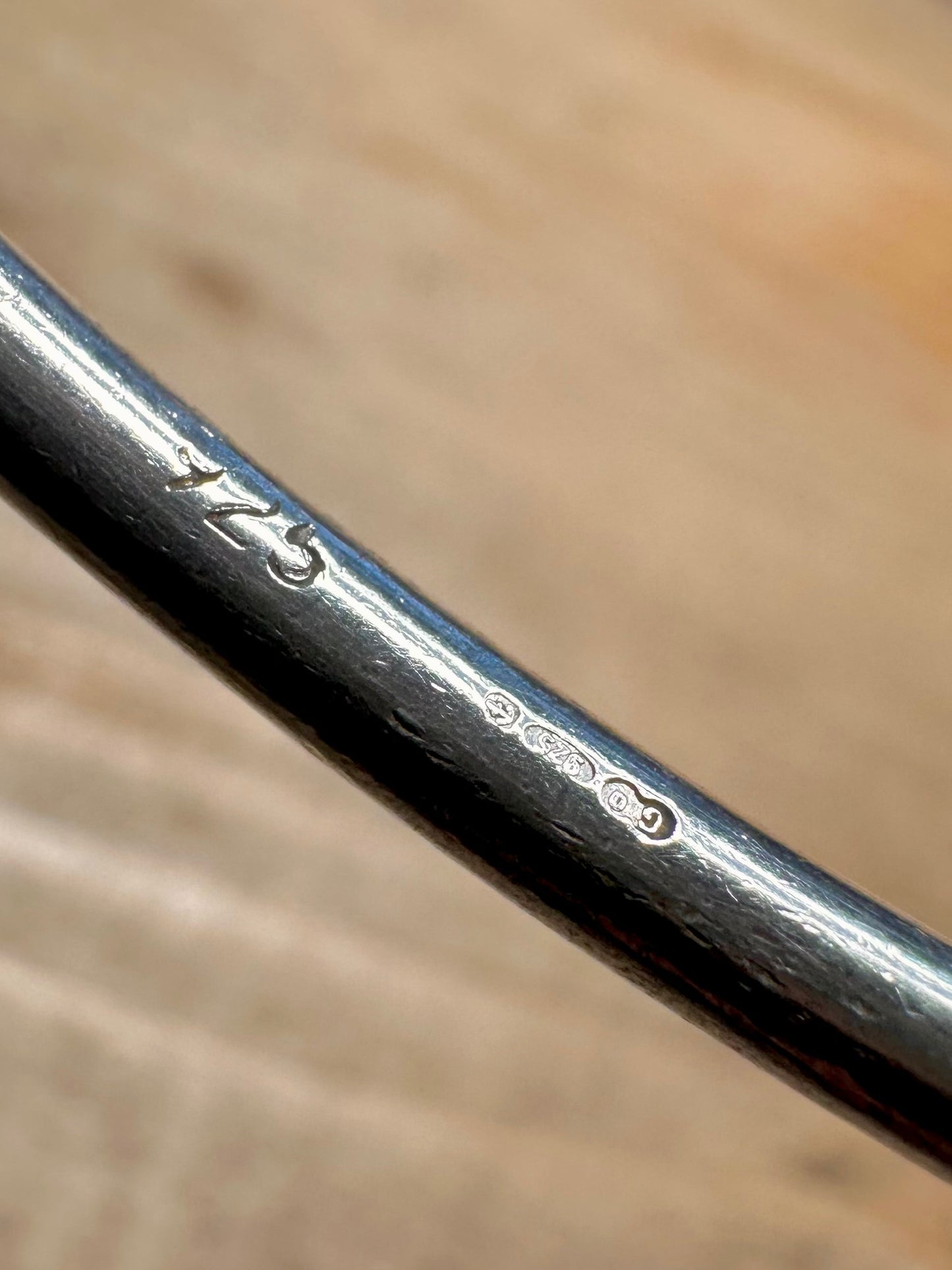 Vintage Torque 925 Silver Bangle