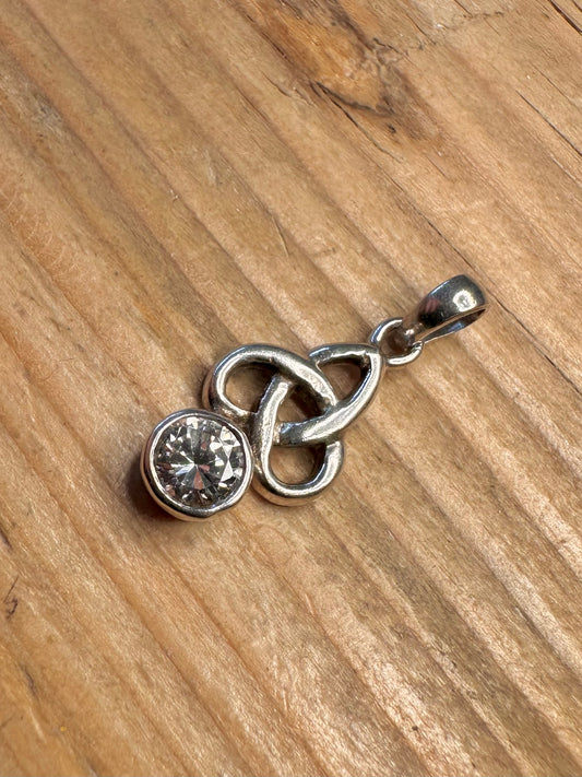 Celtic CZ 925 Sterling Silver Pendant