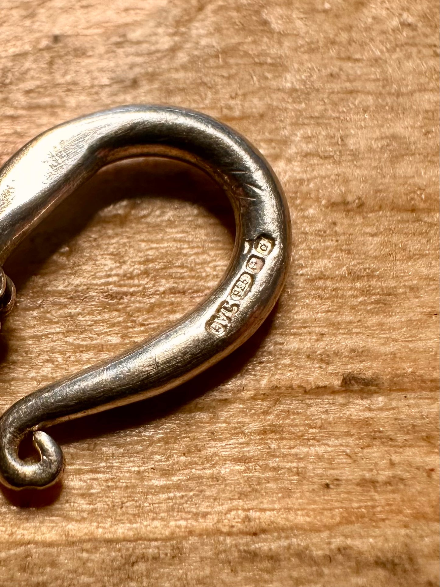 2003 Foxtail Chain Hook Clasp 925 Silver 17.5 inch Necklace