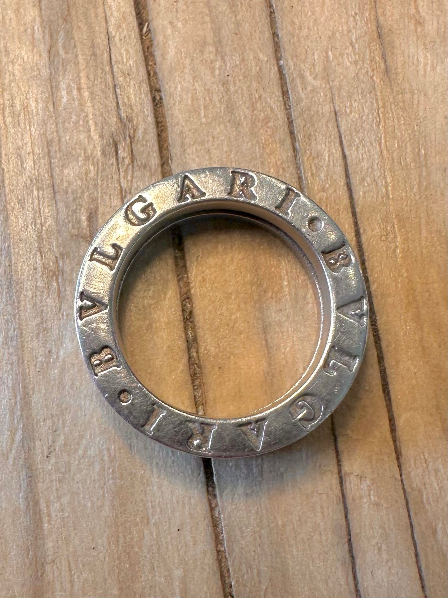 Vintage Bvlgari Style 925 Silver Size M1/2 Ring