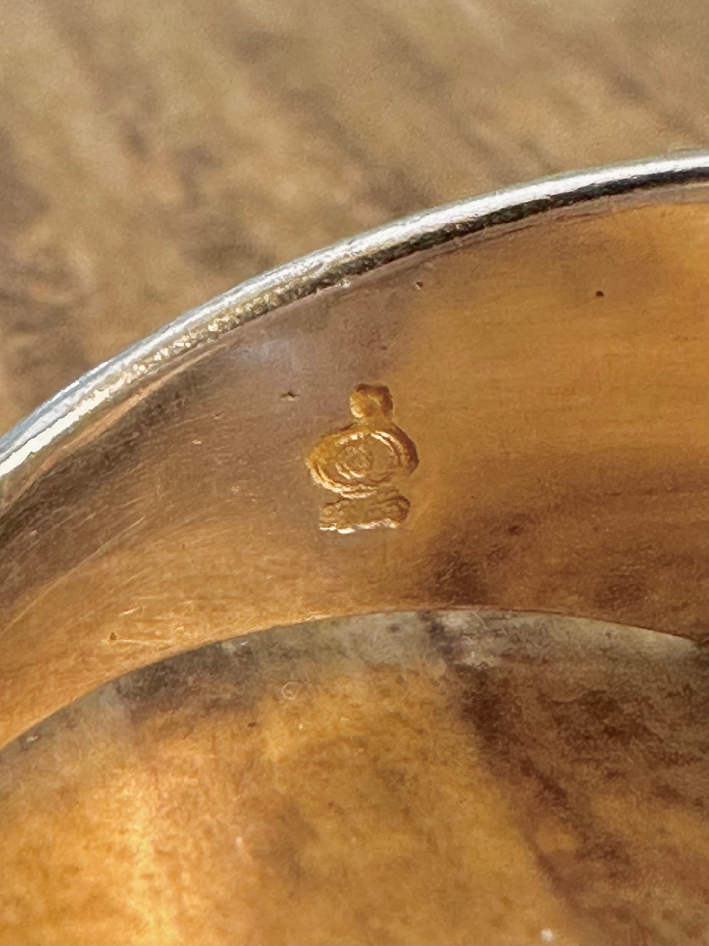Mondstein Kuppel 925 Sterling Silber Ring Größe S