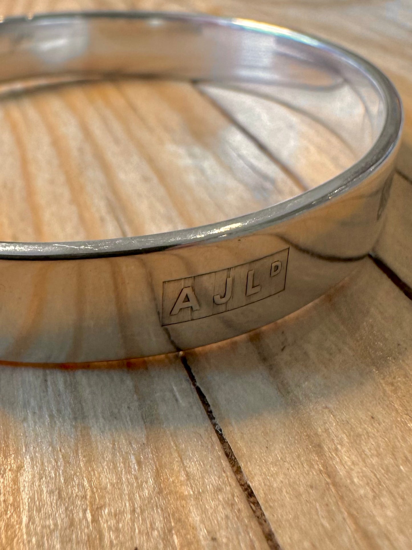 Modern Hallmarked 925 Silver Cuff Bangle