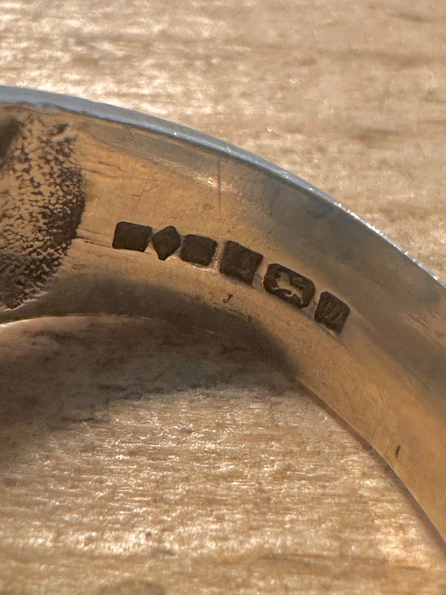 Vintage 1996 Central High Onyx College 925 Silver Size S Ring