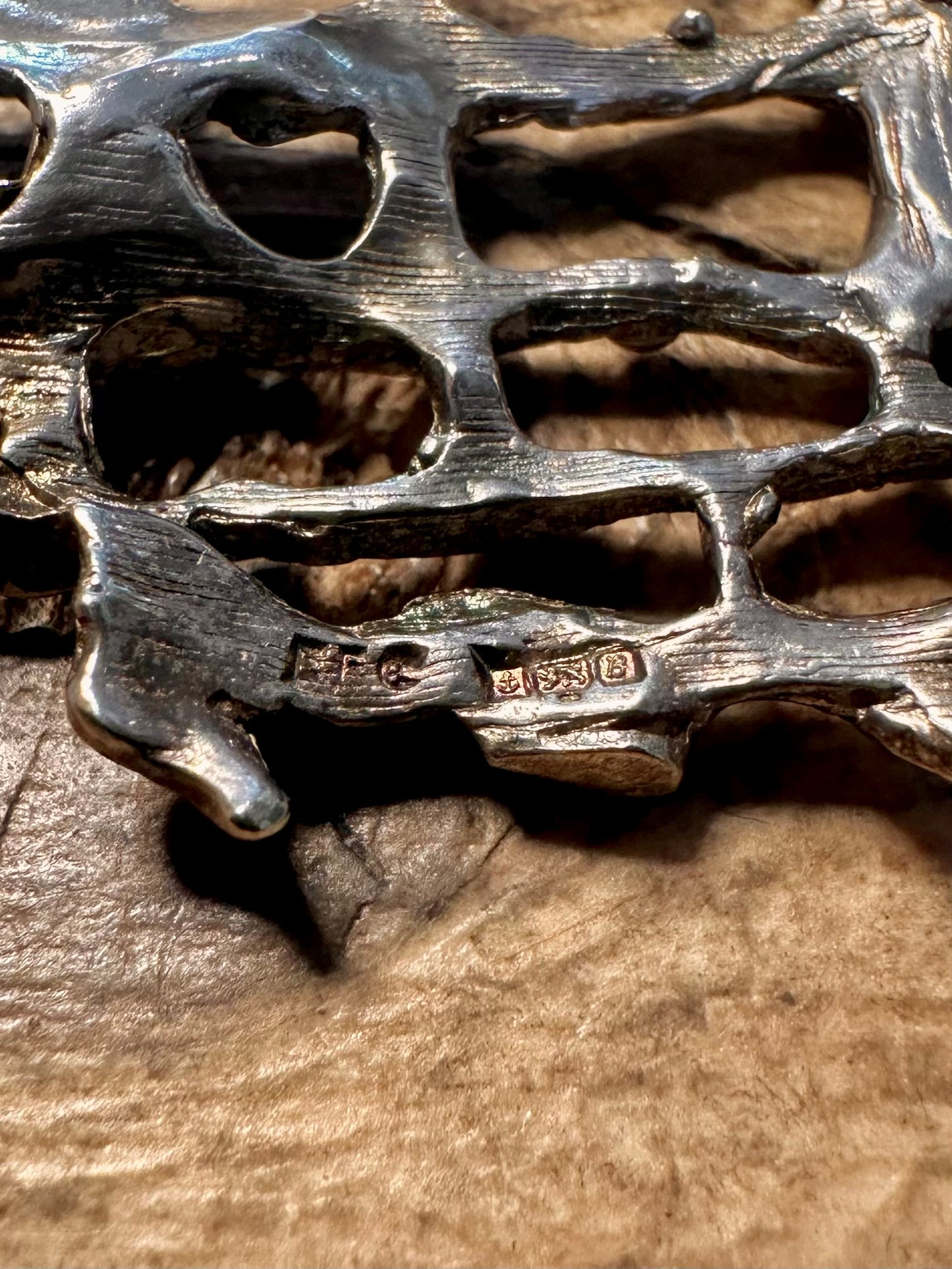 Brutalist 1976 Maker EFC 925 Silver Raw Pendant