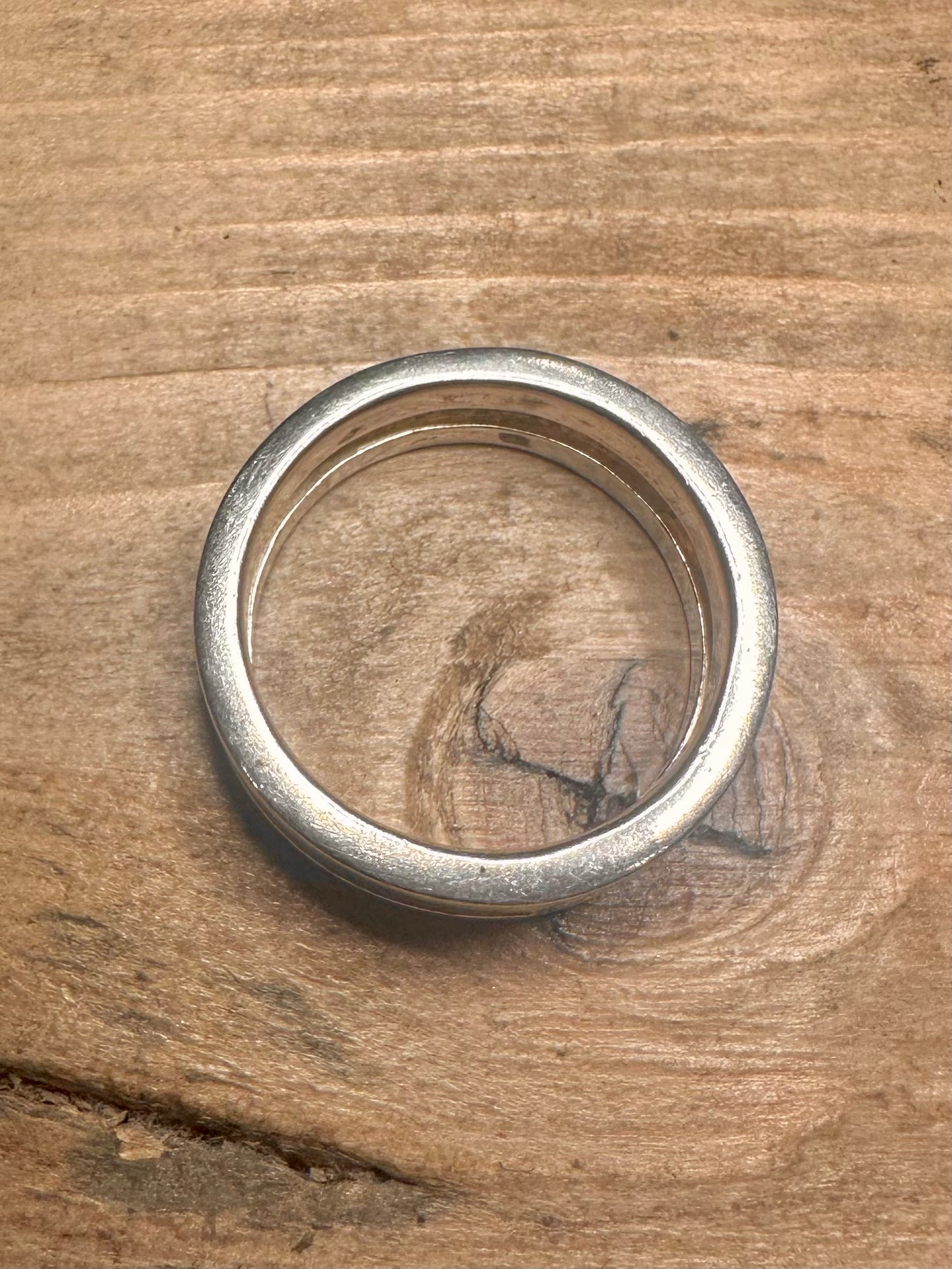 Modernist Chunky Band 925 Silver Size Z+3 Ring