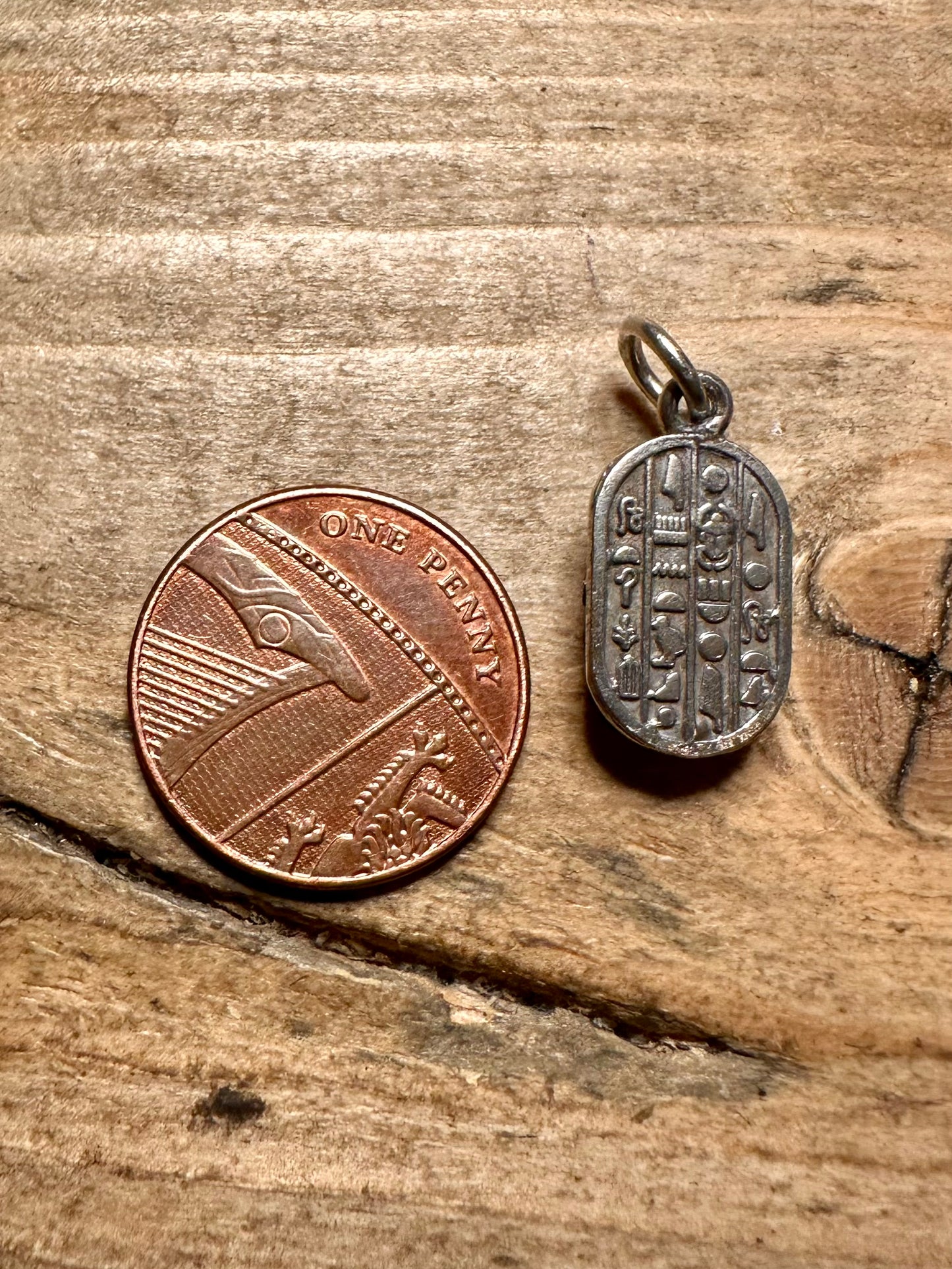 Vintage Scarab 925 Silver Pendant