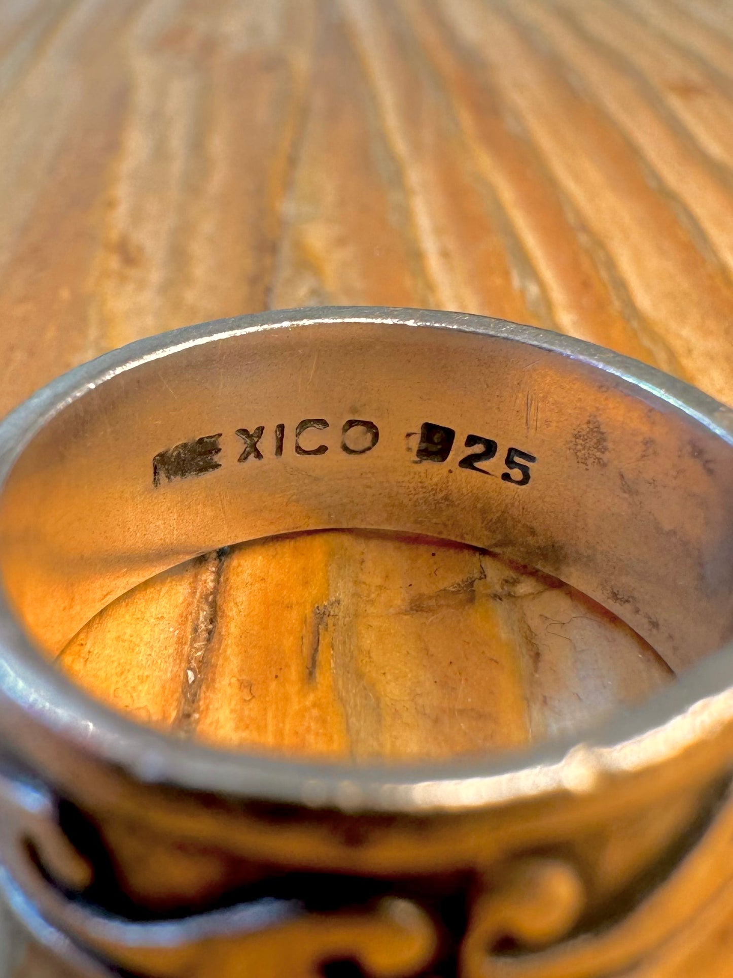 Wave Band Mexico 925 Sterling Silver Size L Ring
