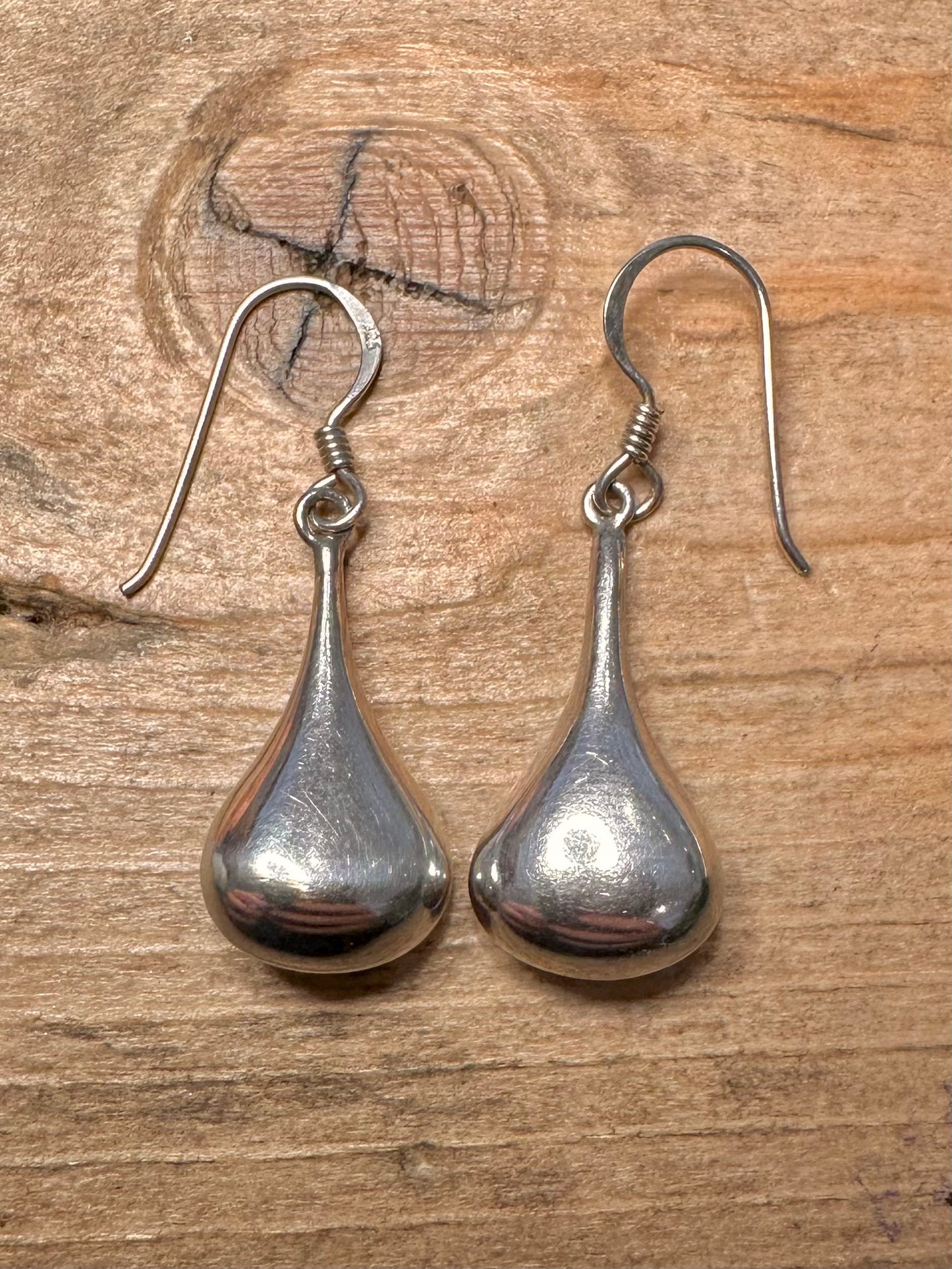 Vintage Tear Drop 925 Silver Earrings