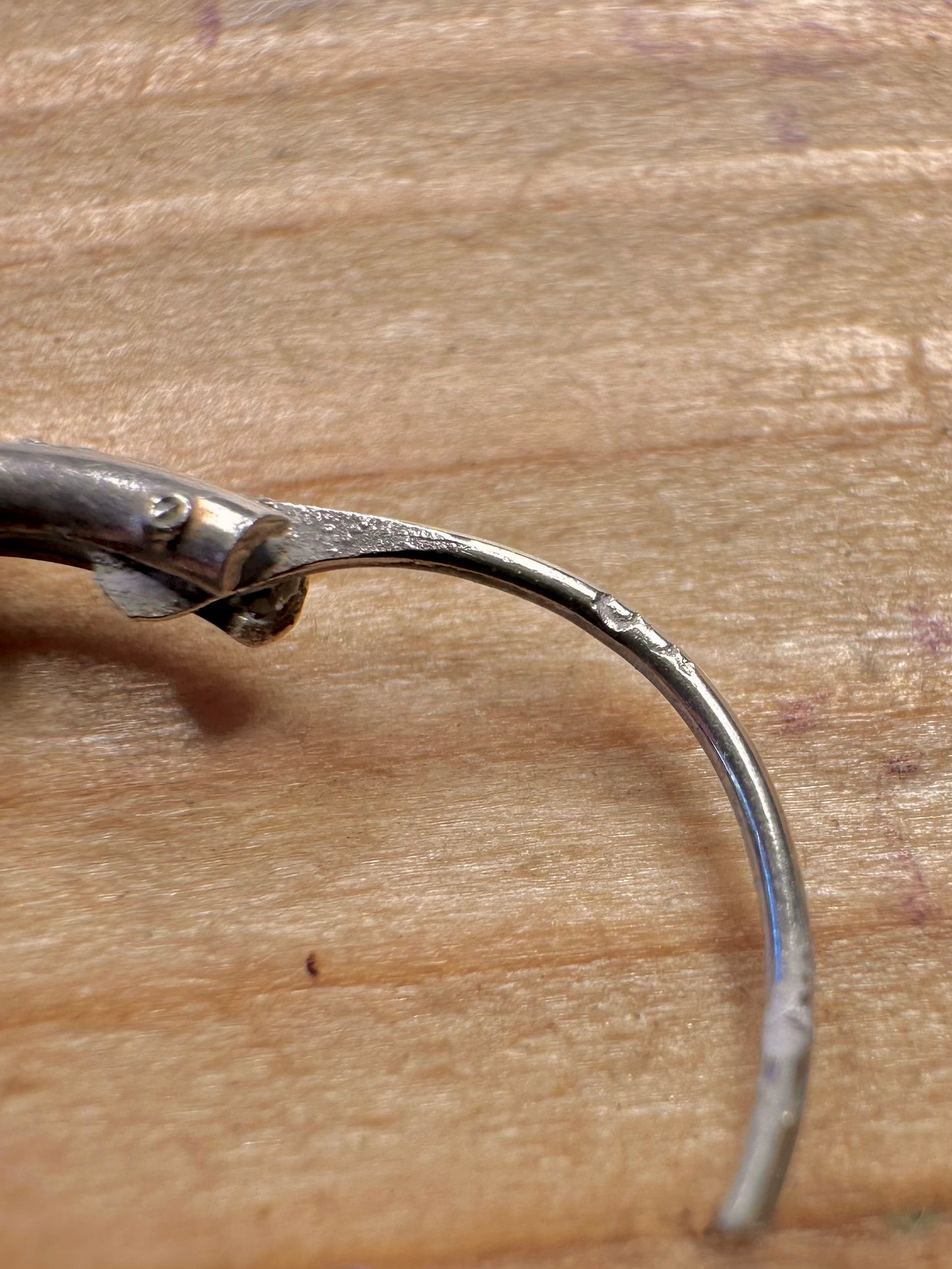 Vintage Tribal Hoops 925 Sterling Silver Earrings