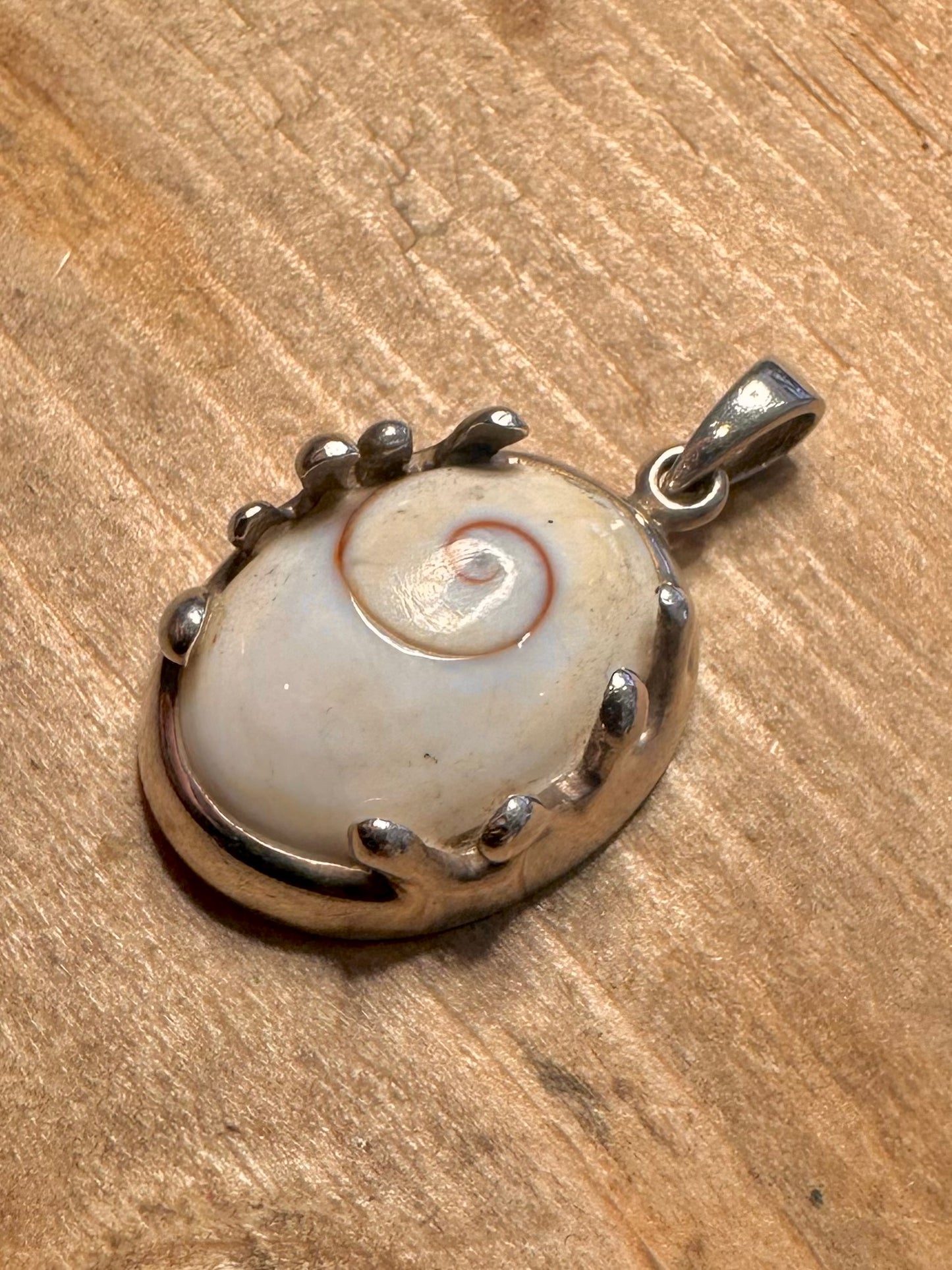 Abstract Eye Shiva Wavy 925 Silver Pendant